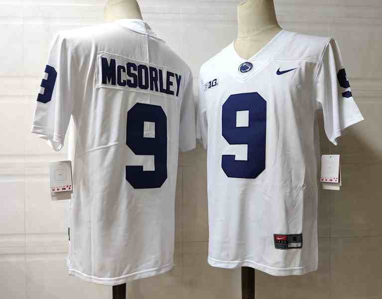 Men's NCAA Penn State Nittany Lions #9 Trace McSorley White Stitched Jersey