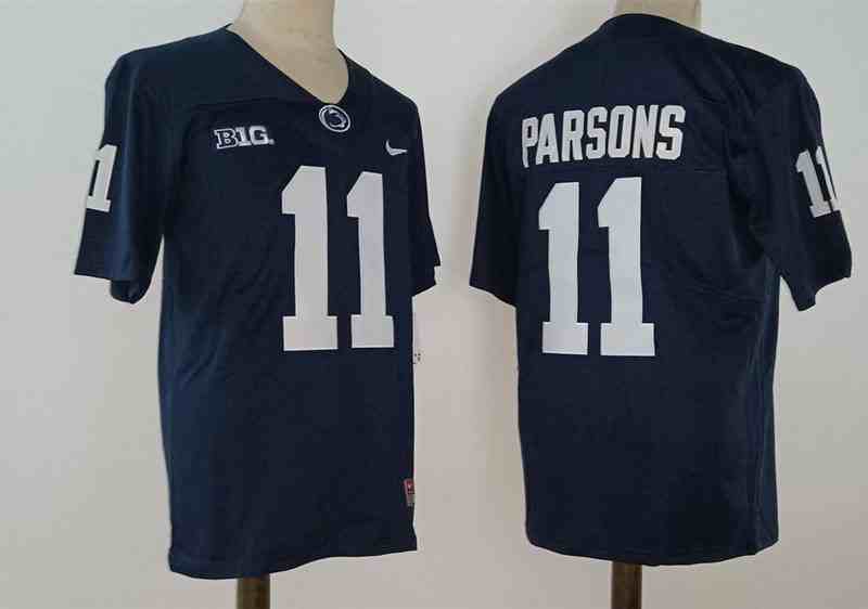 Men's NCAA Penn State Nittany Lions #11 Micah Parsons Navy Stitched Jersey
