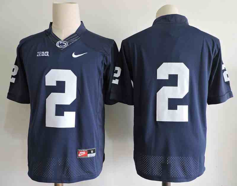 Men's NCAA Penn State Nittany Lions 2 Blue College Football Jersey