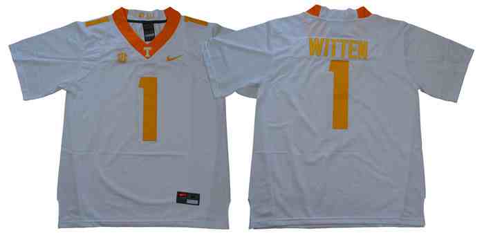 Tennessee Volunteers 1  Jason Witten White Stitched NCAA Football Jersey