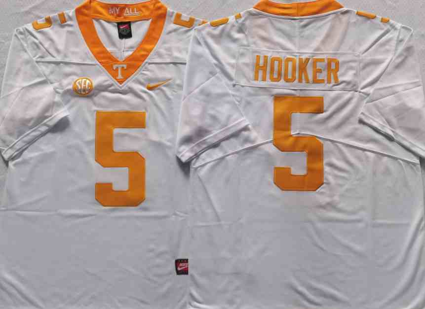 Tennessee Volunteers White #5 HOOKER College Football Jersey
