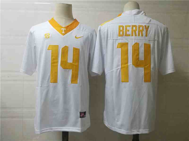 Tennessee Volunteers #14 BERRY White College Football Jersey