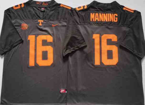 Tennessee Volunteers GRAY #16 MANNING College Football Jersey