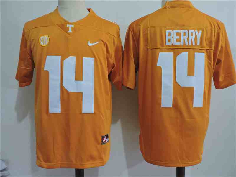 Tennessee Volunteers #14 BERRY Orange College Football Jersey