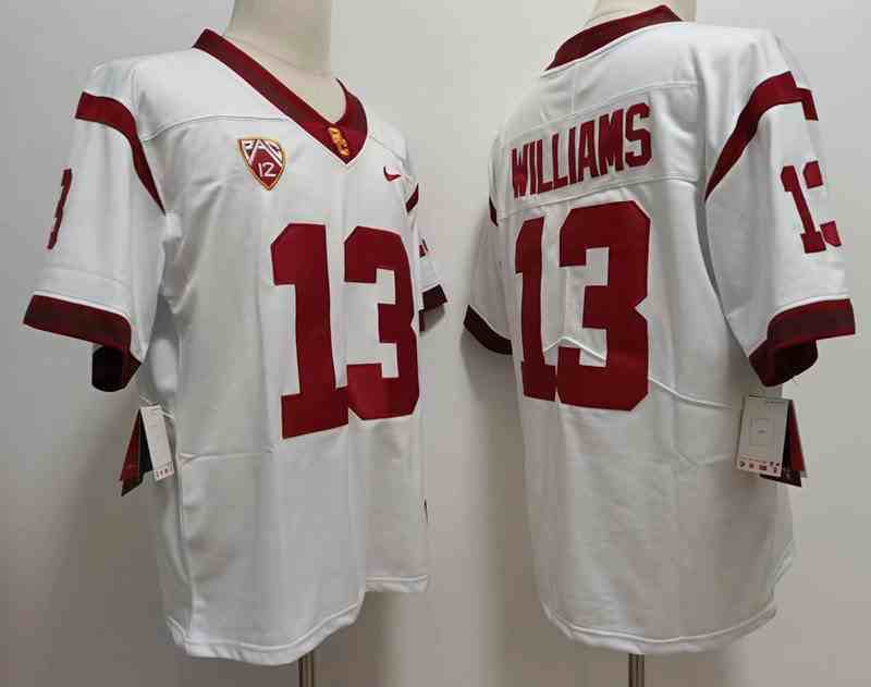 USC Trojans White #13 WILLIAMS College Football Jersey
