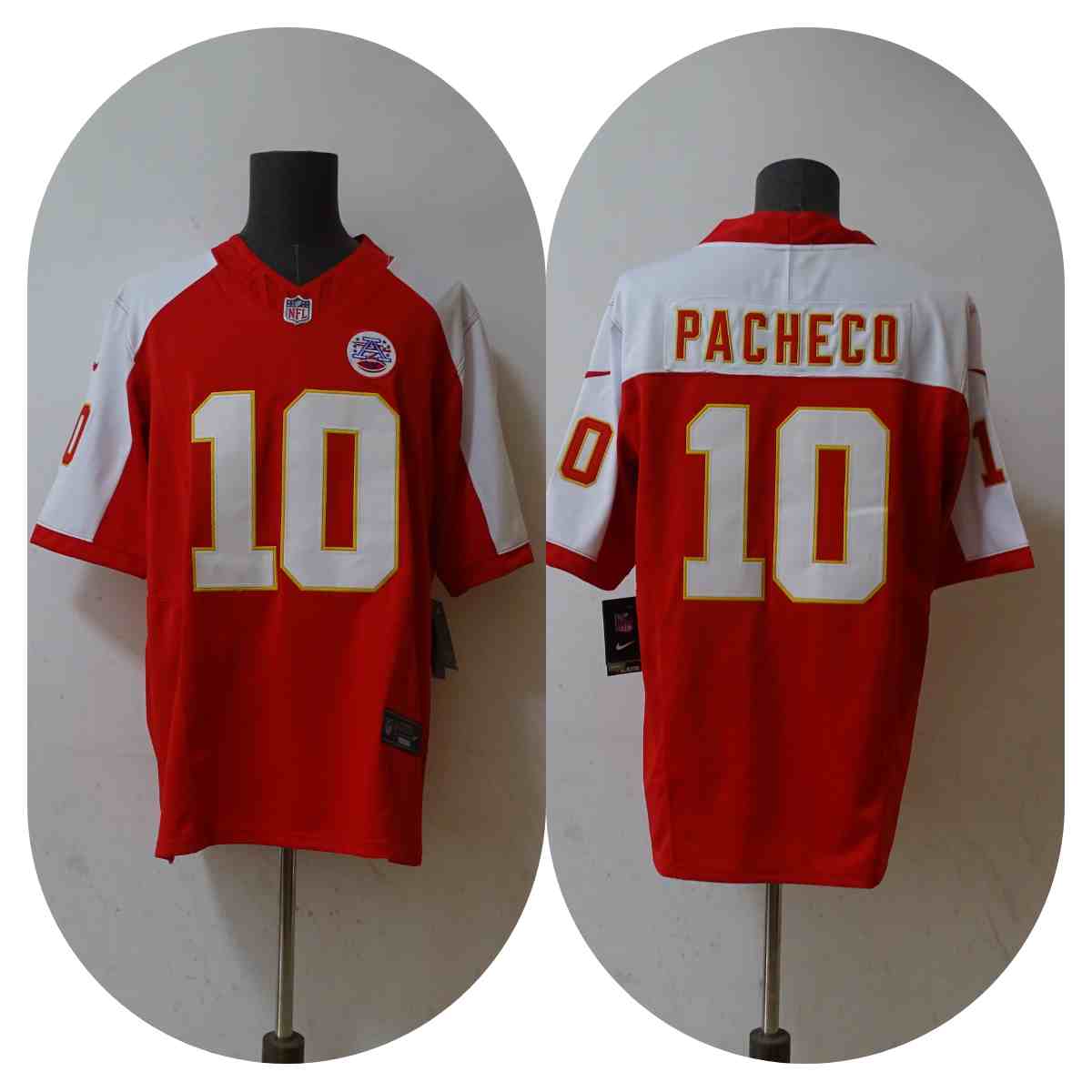 Men’s Kansas City Chiefs #10 Isiah Pacheco Red 2023 F.U.S.E.Vapor Untouchable Limited Stitched Jersey