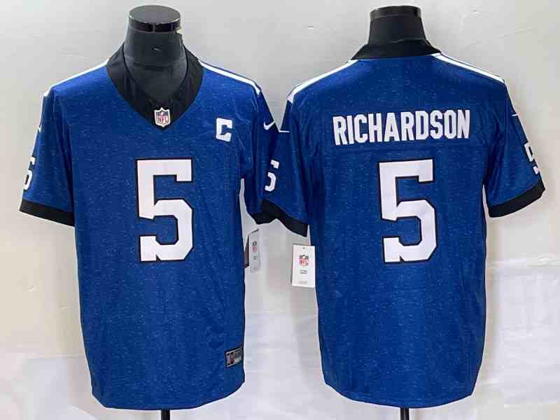Men's Indianapolis Colts #5 Anthony Richardson Royal 2023 F.U.S.E. Indiana Nights Limited Stitched Football Jersey