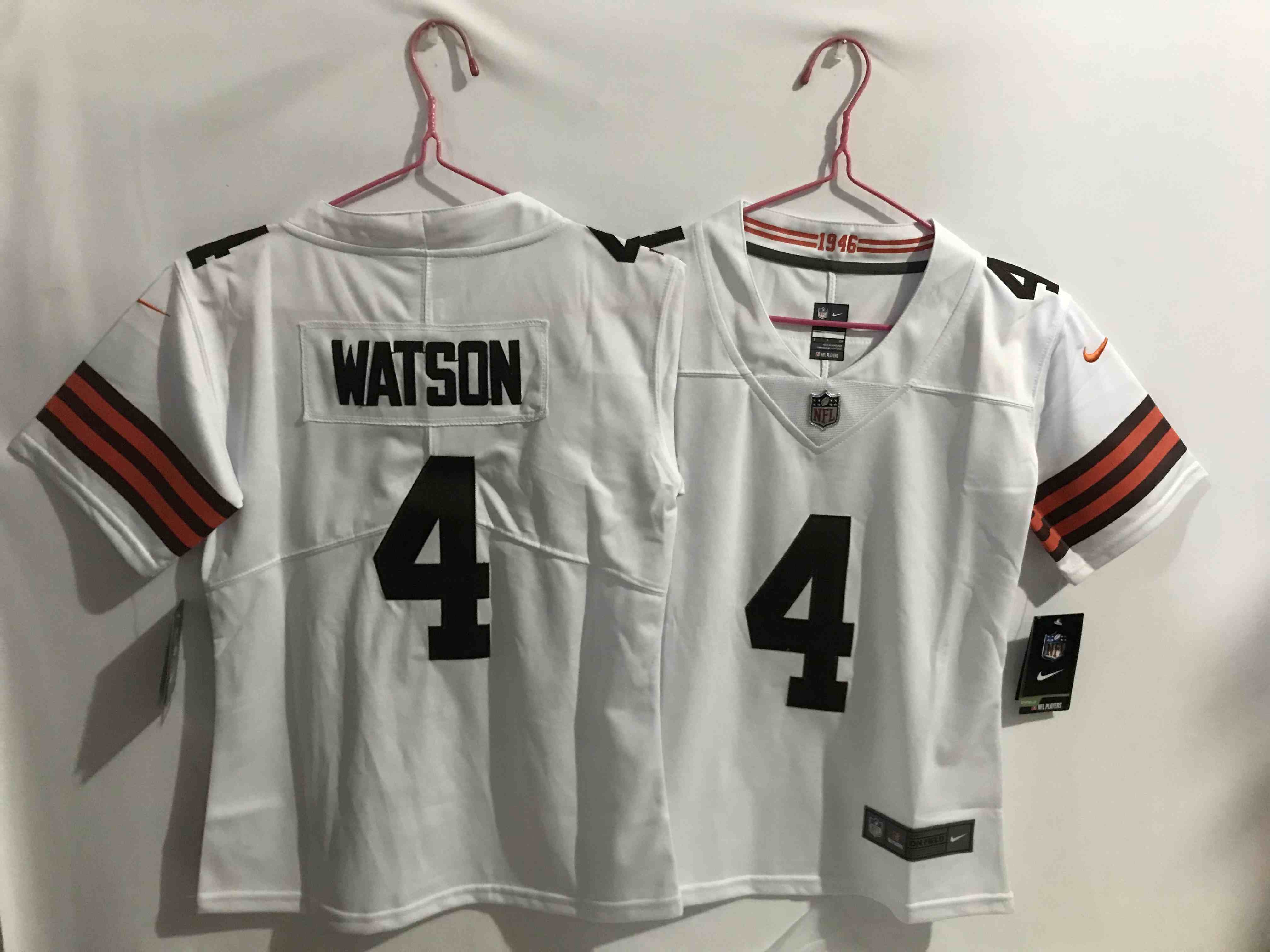 Youth Cleveland Browns #4 Deshaun Watson White Limited Jersey
