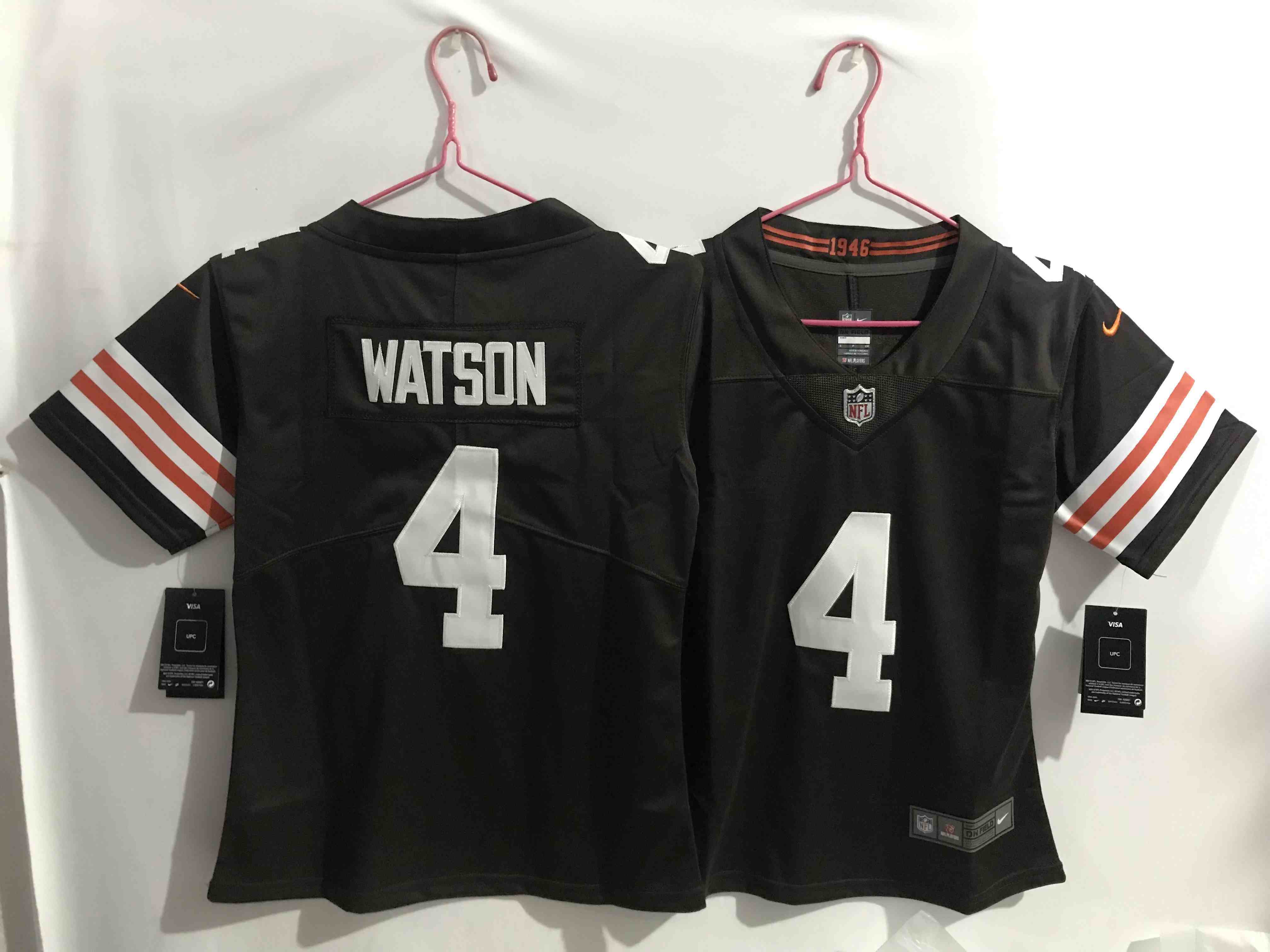 Women's Cleveland Browns #4 Deshaun Watson Brown Limited Jersey