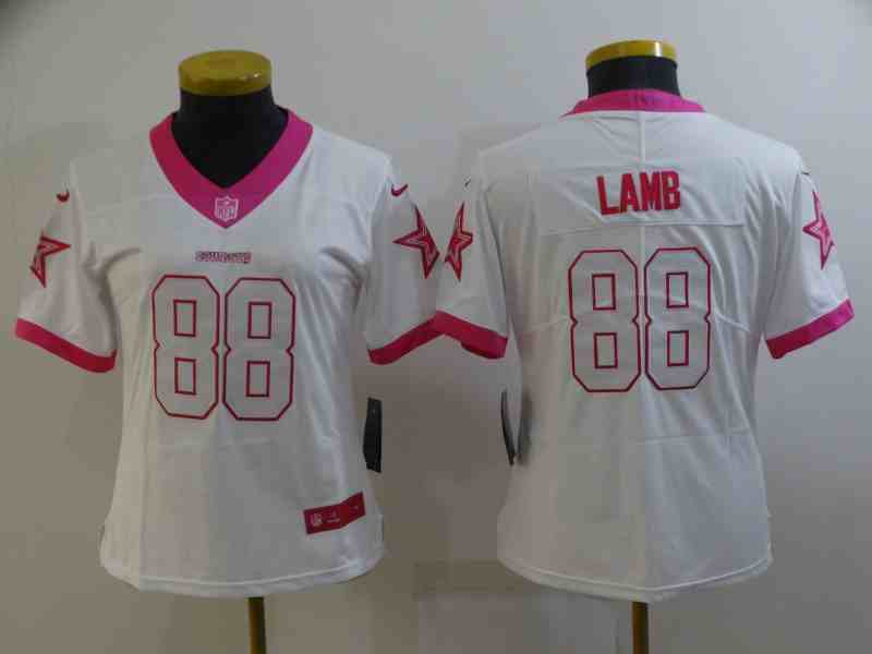 Women's Dallas Cowboys #88 CeeDee Lamb  White Vapor Untouchable Limited Stitched NFL Jersey