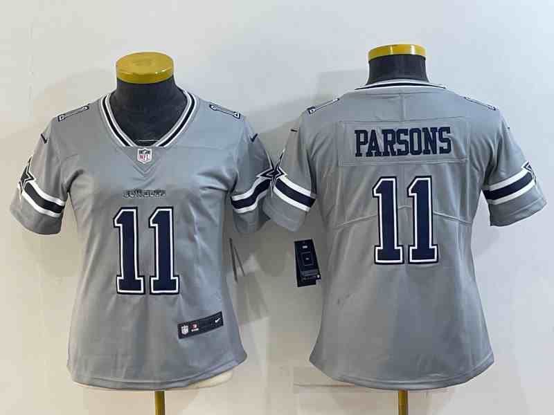Youth Dallas Cowboys #11 Micah Parsons Gray Stitched Jersey