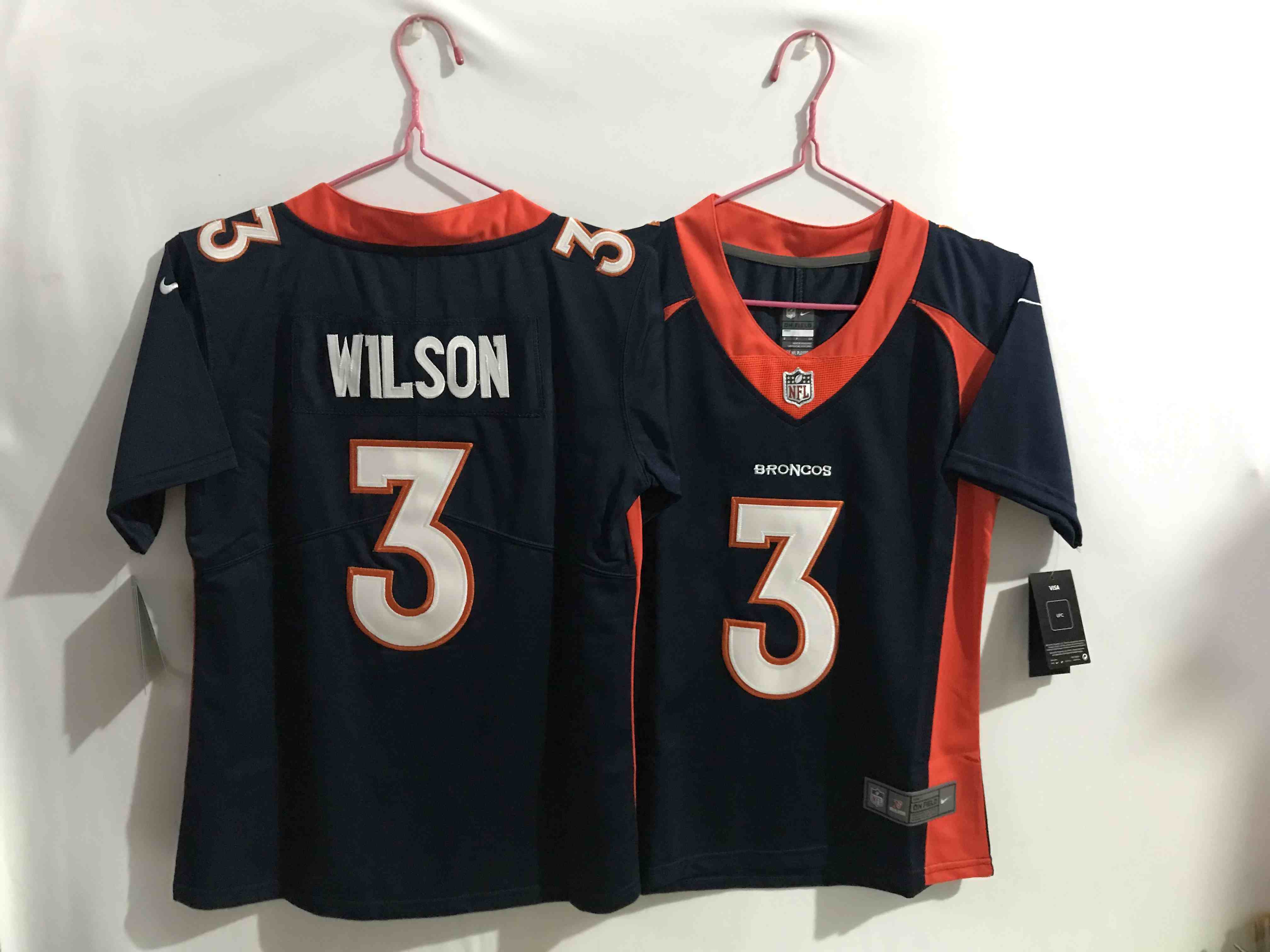Youth Denver Broncos #3 Russell Wilson Navy Vapor Limited Stitched Jersey