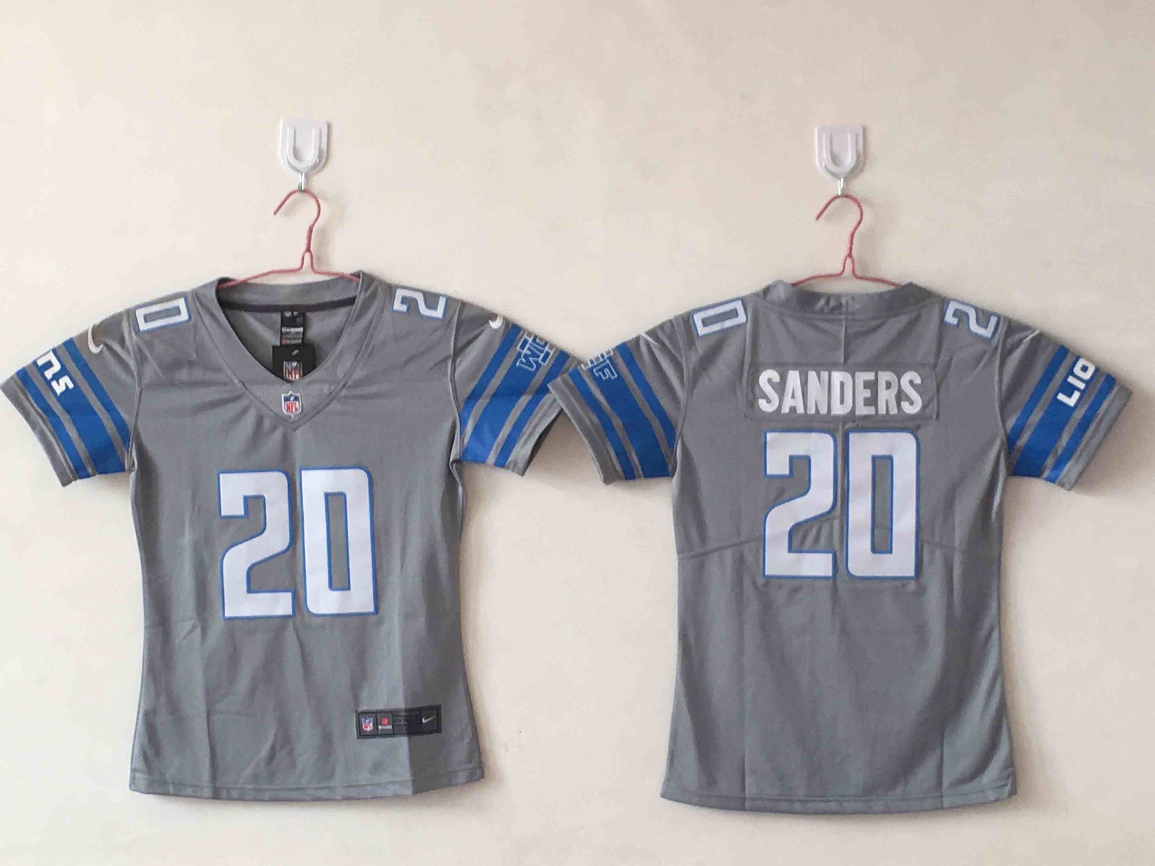 Women's Detroit Lions #20 Barry Sanders Gray Vapor Limited Stitched Football Jersey