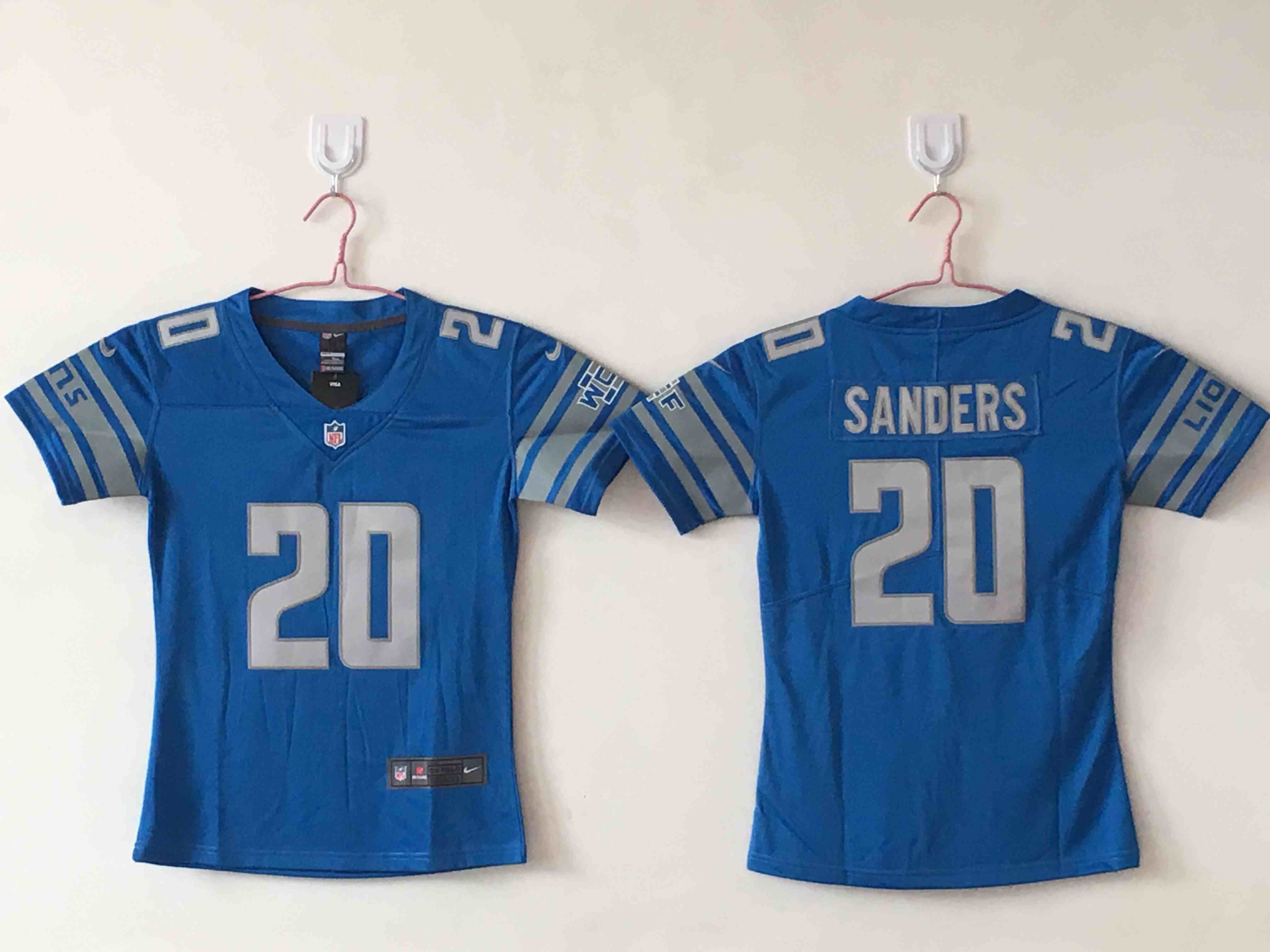 Women's  Detroit Lions #20 Barry Sanders Blue Vapor Limited Stitched Football Jersey