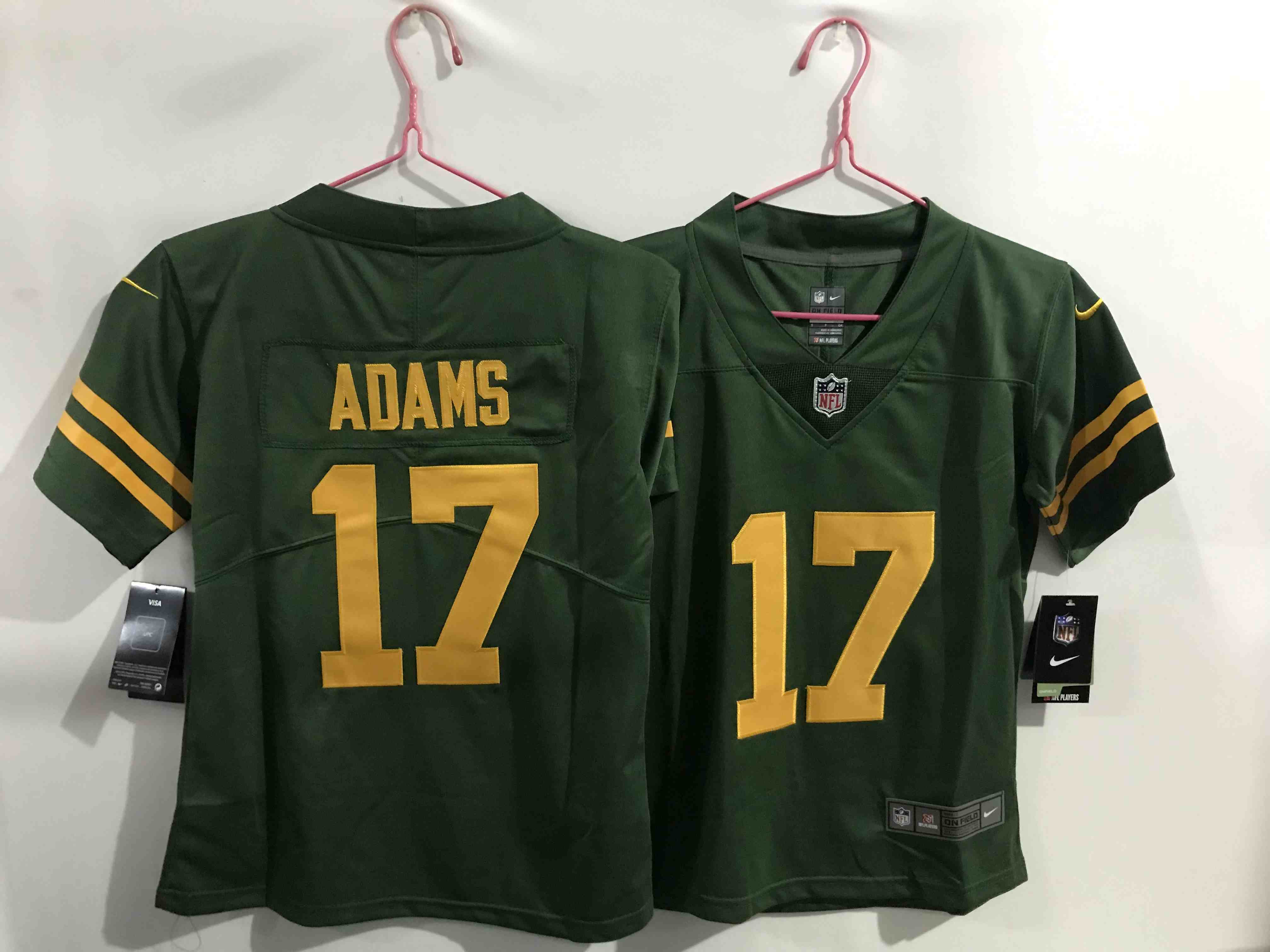 Women's Green Bay Packers #17 Davante Adams Green Limited Jersey 2