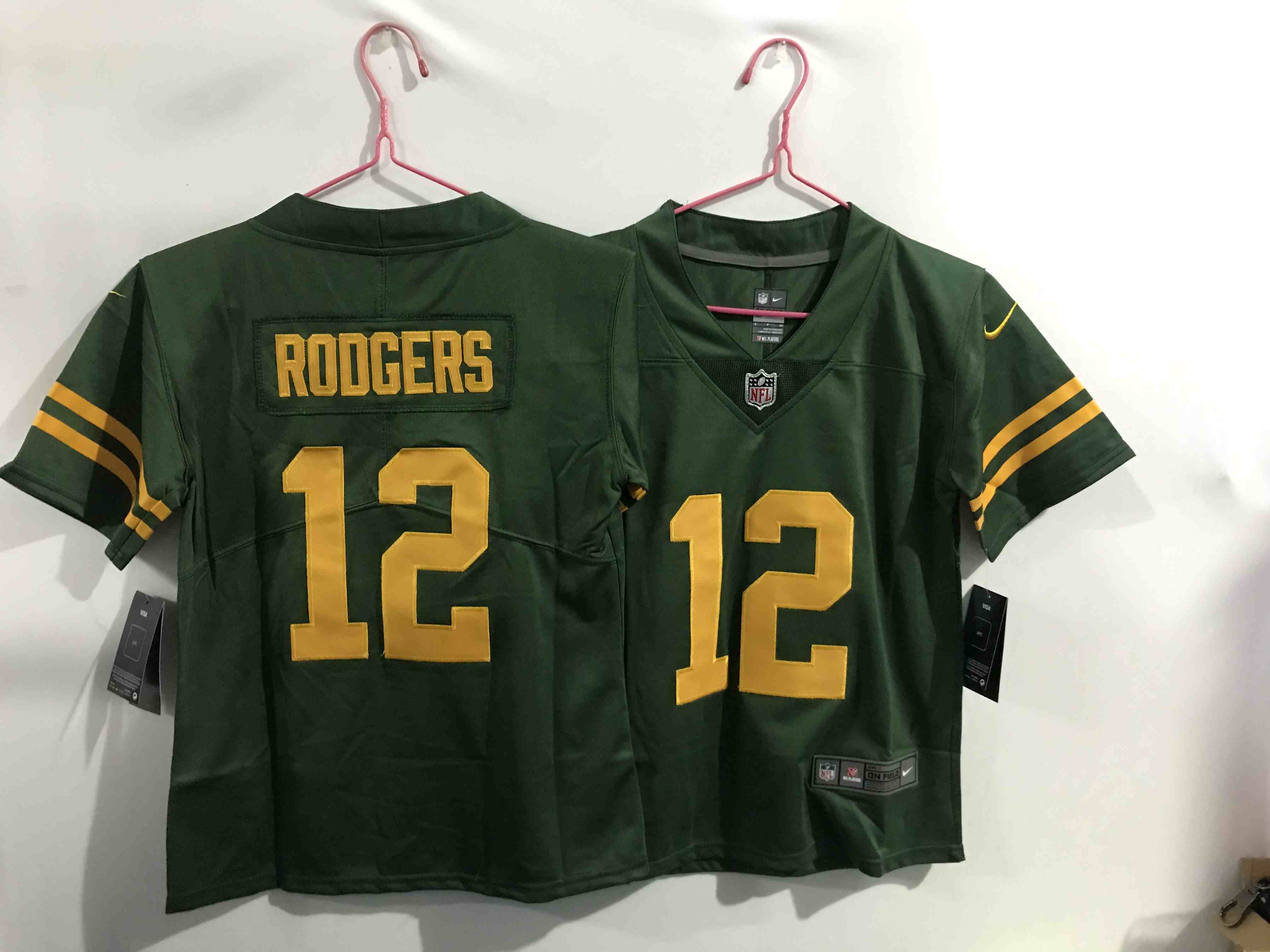 Youth Green Bay Packers #12 Aaron Rodgers Green Limited Jersey