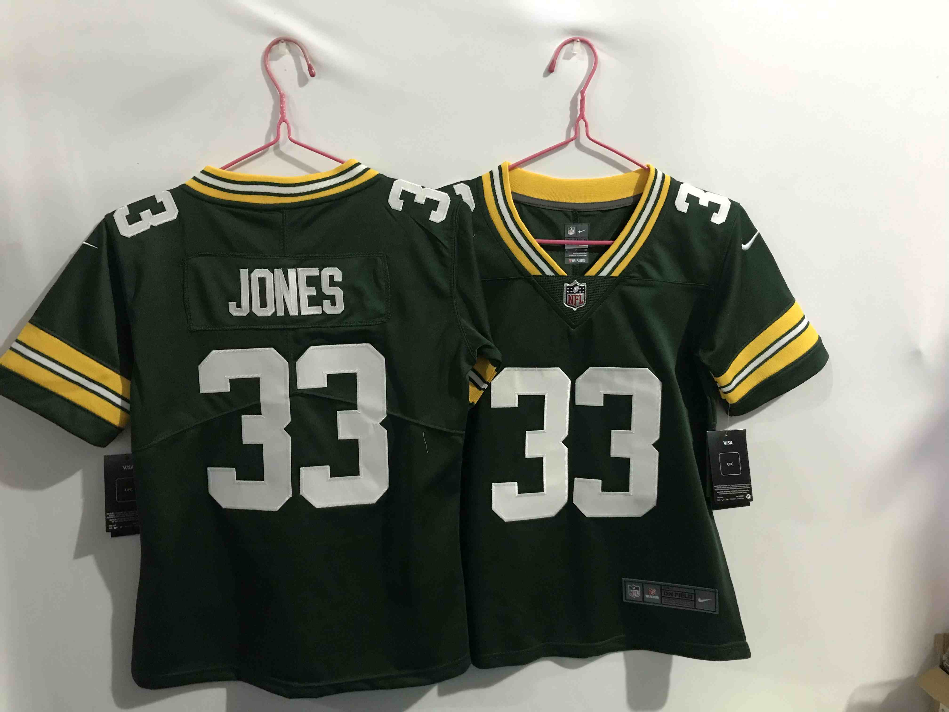 Youth Green Bay Packers #33 Aaron Jones Green Limited Jersey