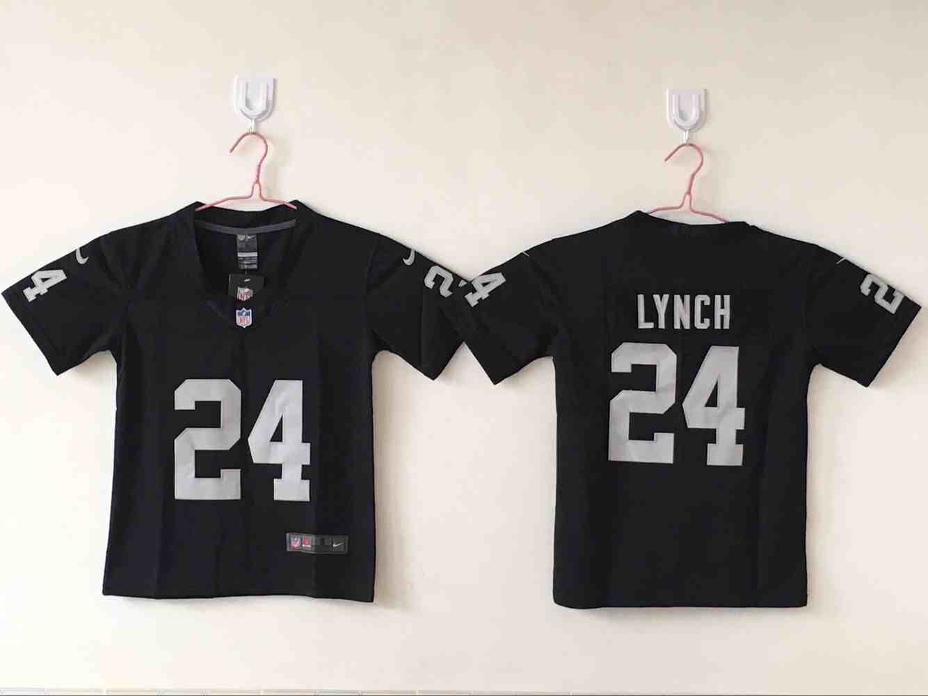 Youth Las Vegas Raiders ##24 Marshawn Lynch Black Vapor Untouchable Limited Stitched Football Jersey