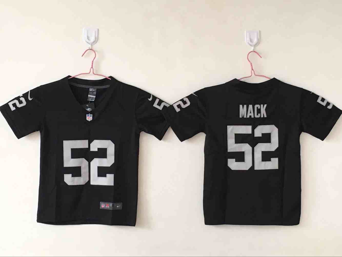 Youth Las Vegas Raiders ##52 Khalil Mack  Black Vapor Untouchable Limited Stitched Football Jersey