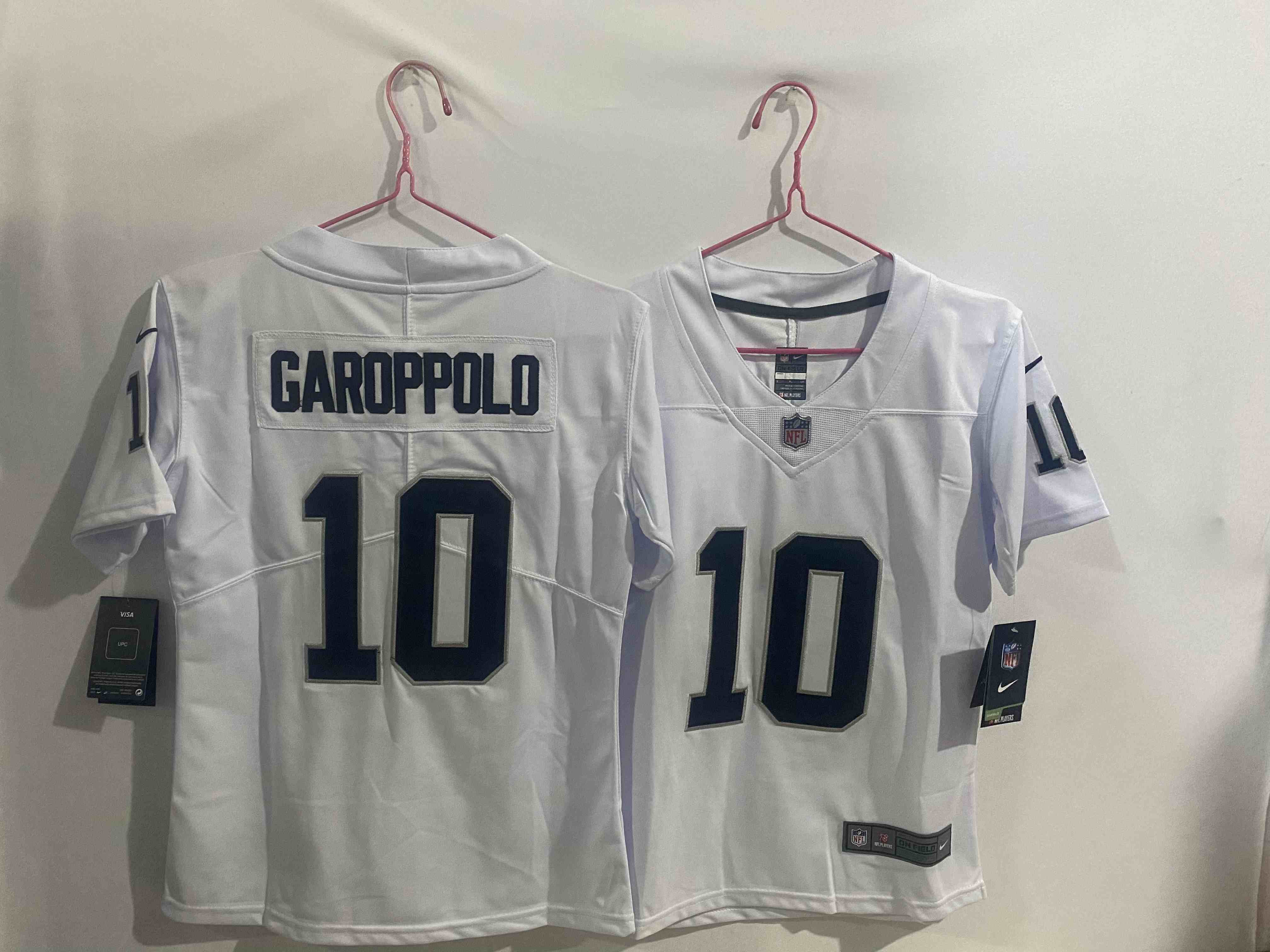 Youth Las Vegas Raiders #10 Jimmy Garoppolo White Vapor Untouchable Limited Stitched Football Jersey