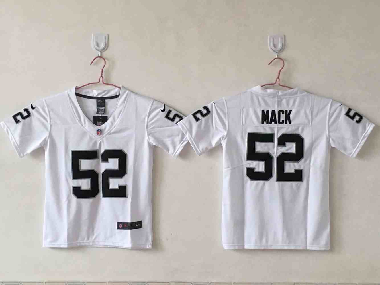 Youth Las Vegas Raiders ##52 Khalil Mack White Vapor Untouchable Limited Stitched Football Jersey