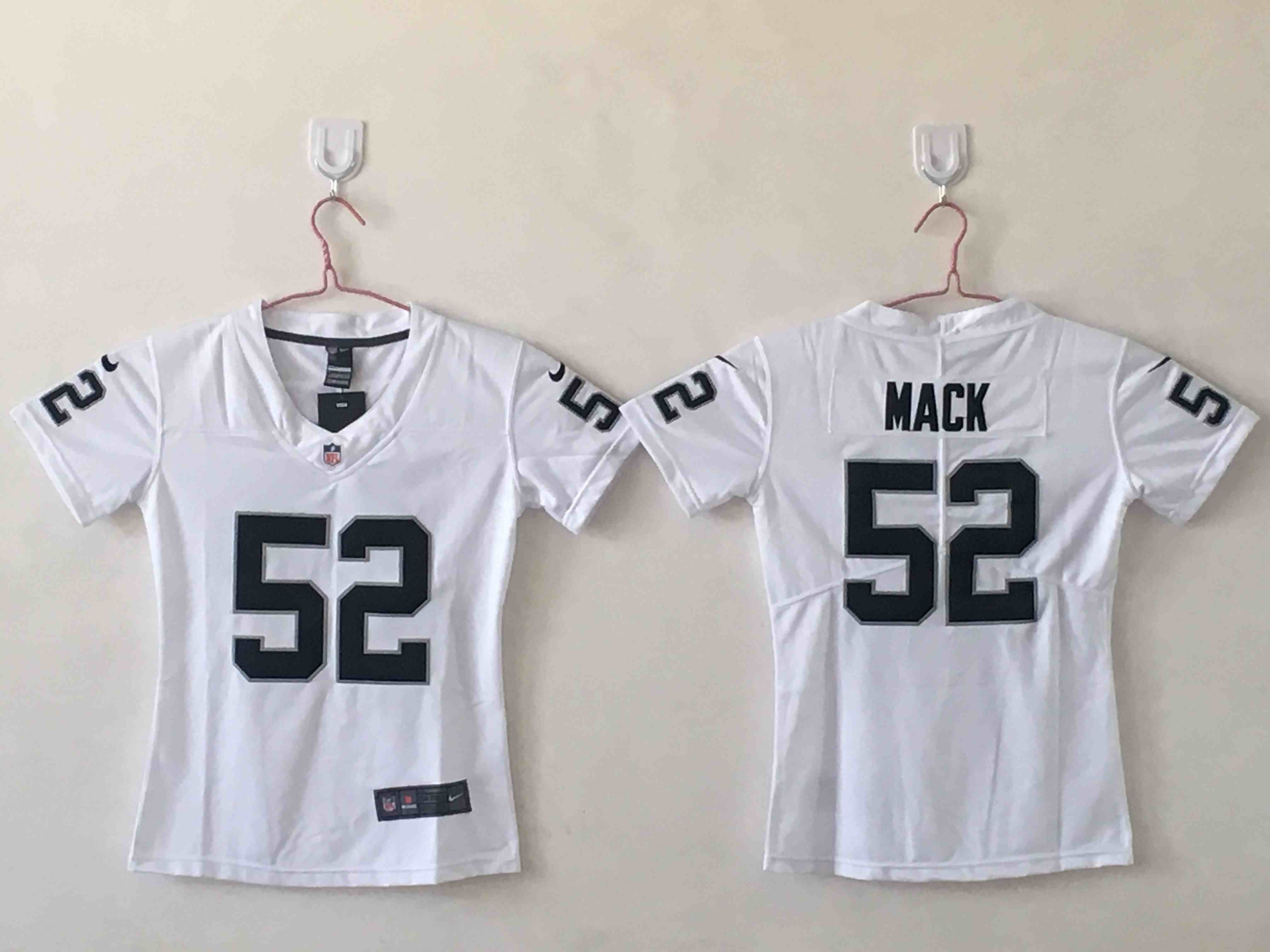 Women's Las Vegas Raiders #52 Khalil Mack White Limited Jersey