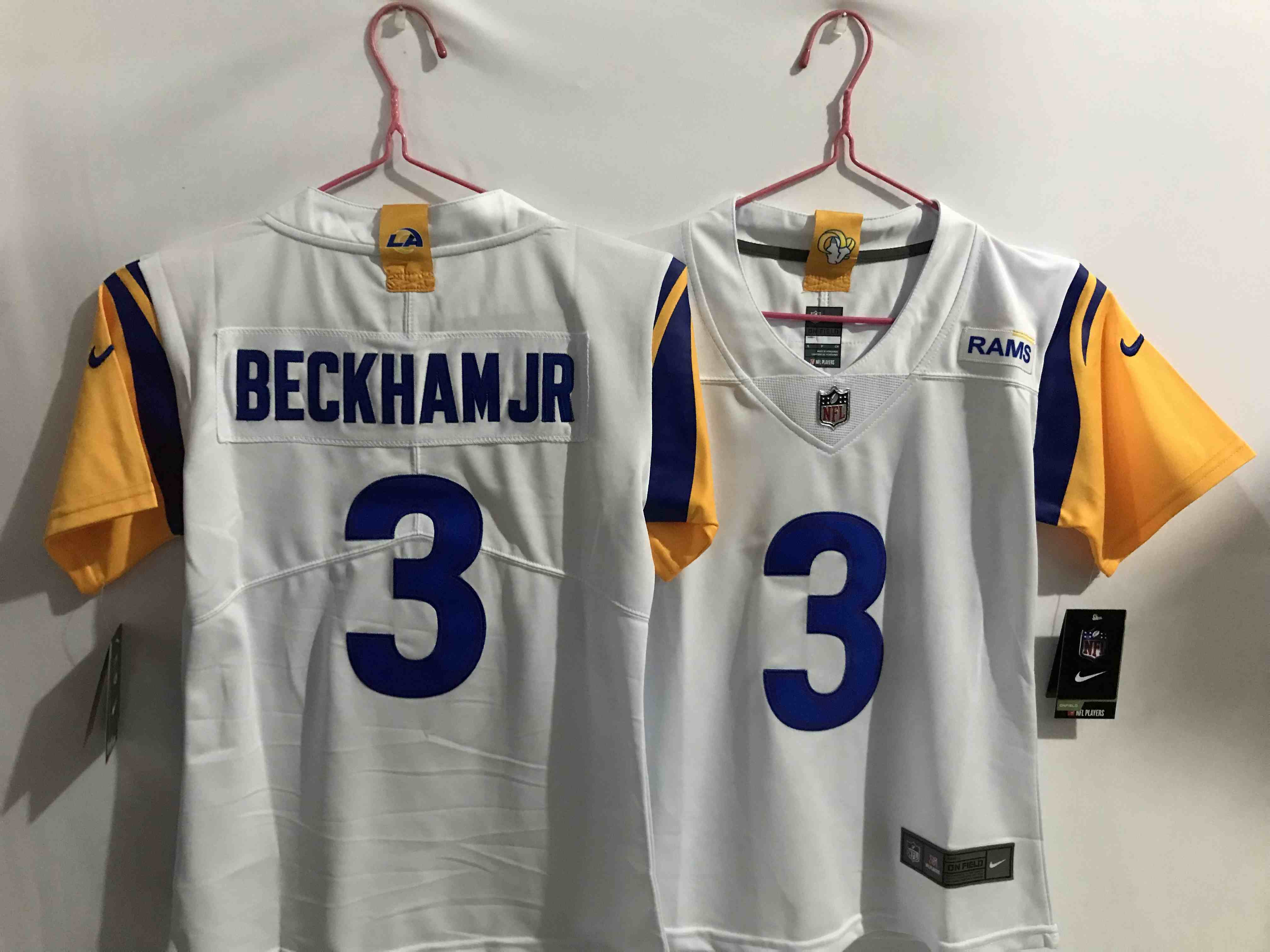 Women's Los Angeles Rams #3 Odell Beckham Jr. White Limited Jersey
