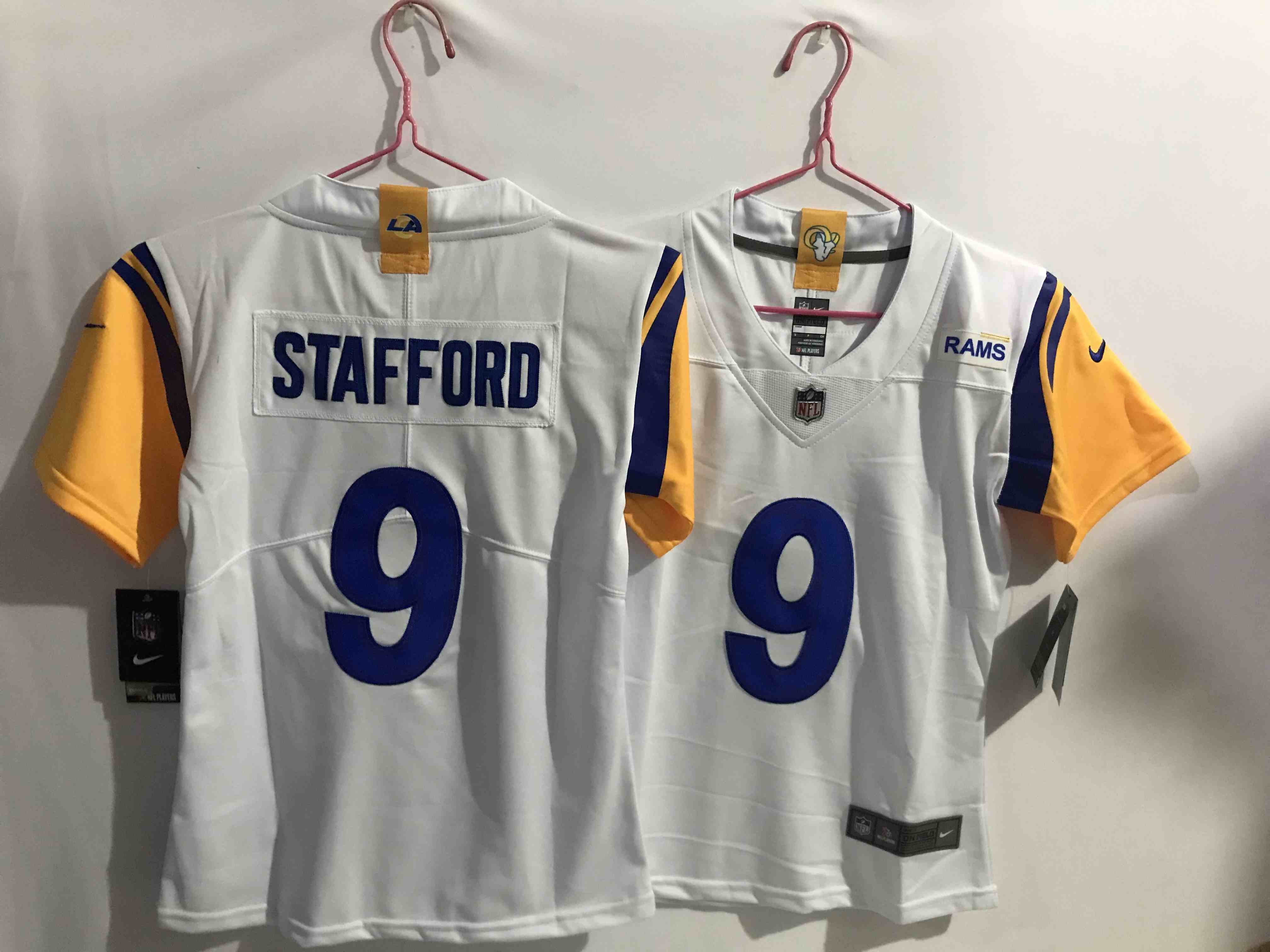 Women's Los Angeles Rams #9 Matthew Stafford White Limited Jersey