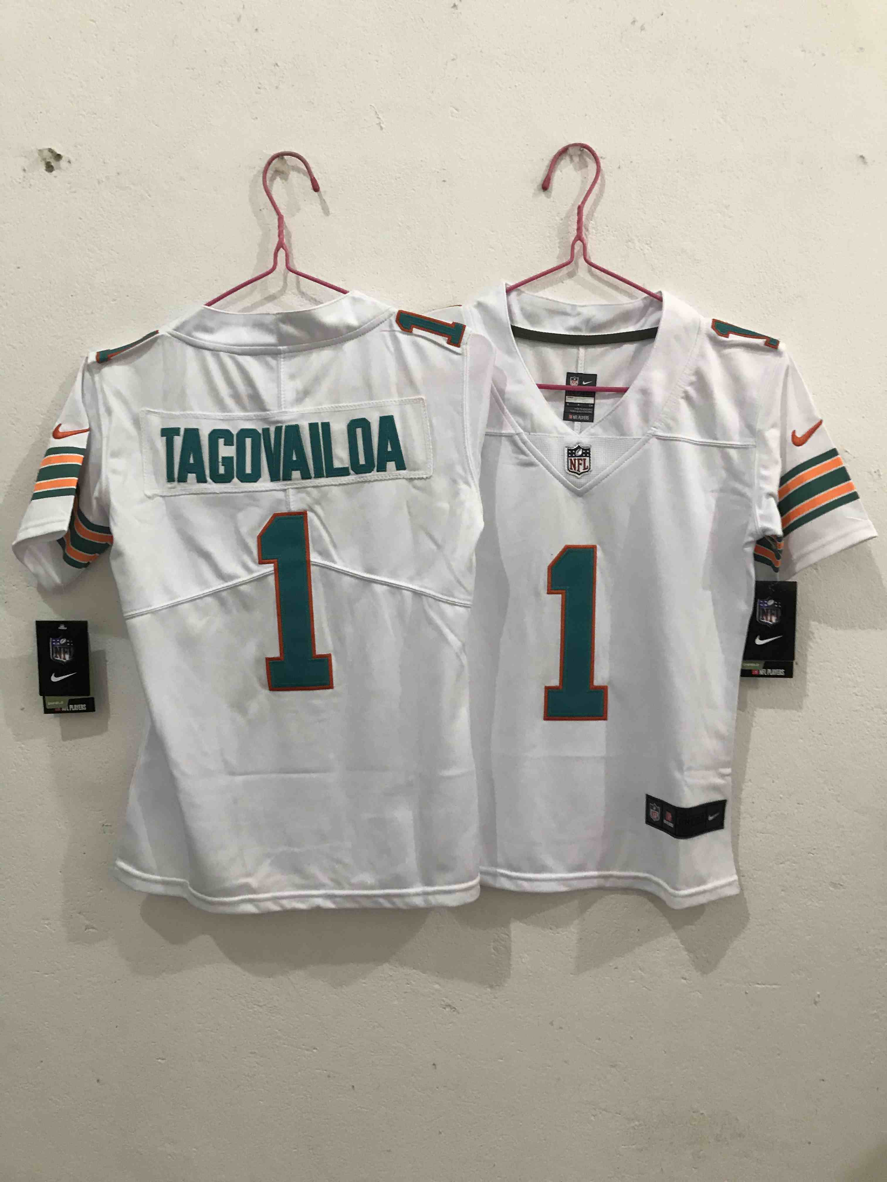 Women's Miami Dolphins #1 Tua Tagovailoa White Vapor Untouchable Limited Stitched Jersey