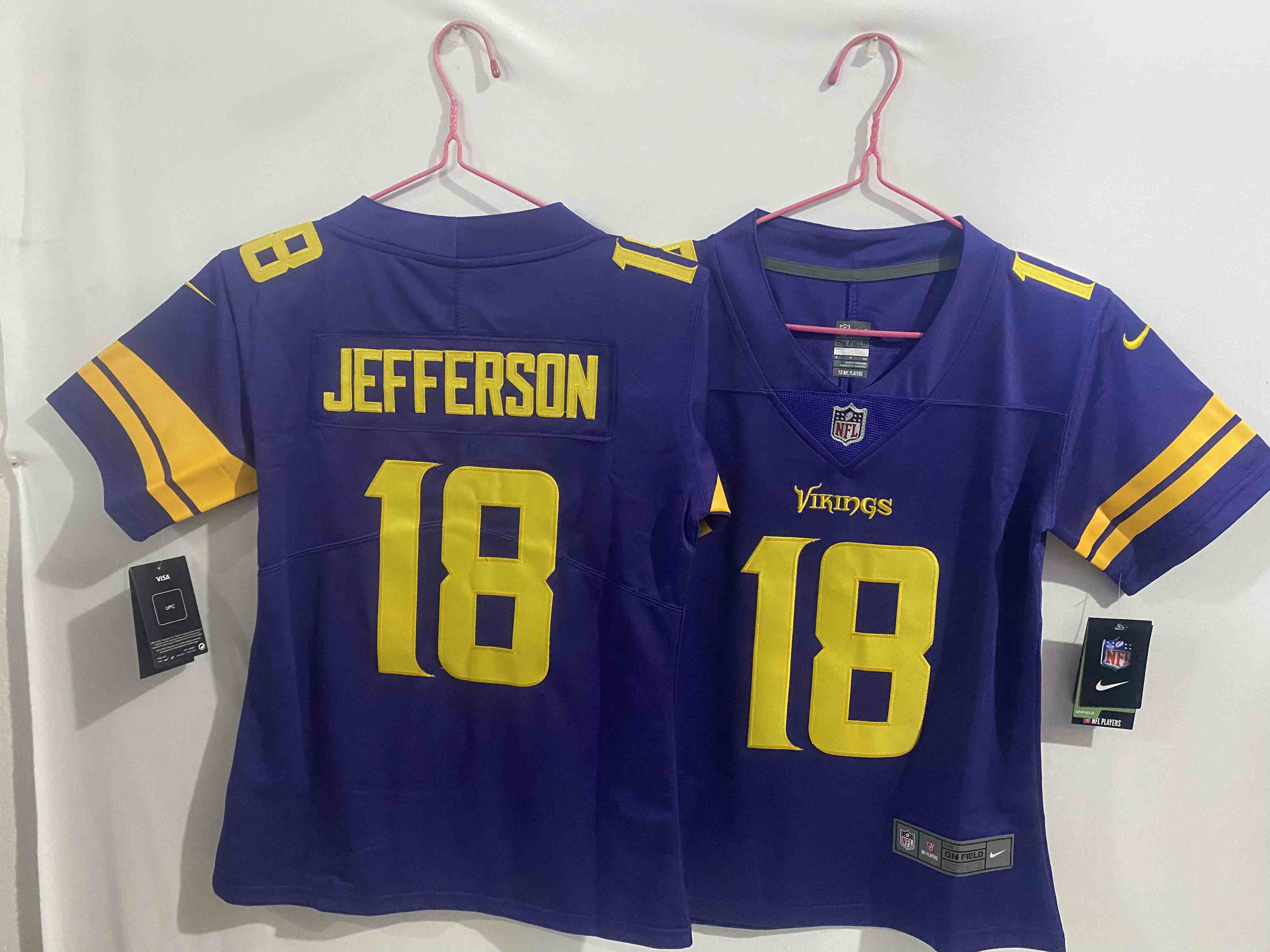 Youth Minnesota Vikings #18 Justin Jefferson Purple Limited Rush Stitched NFL Jersey