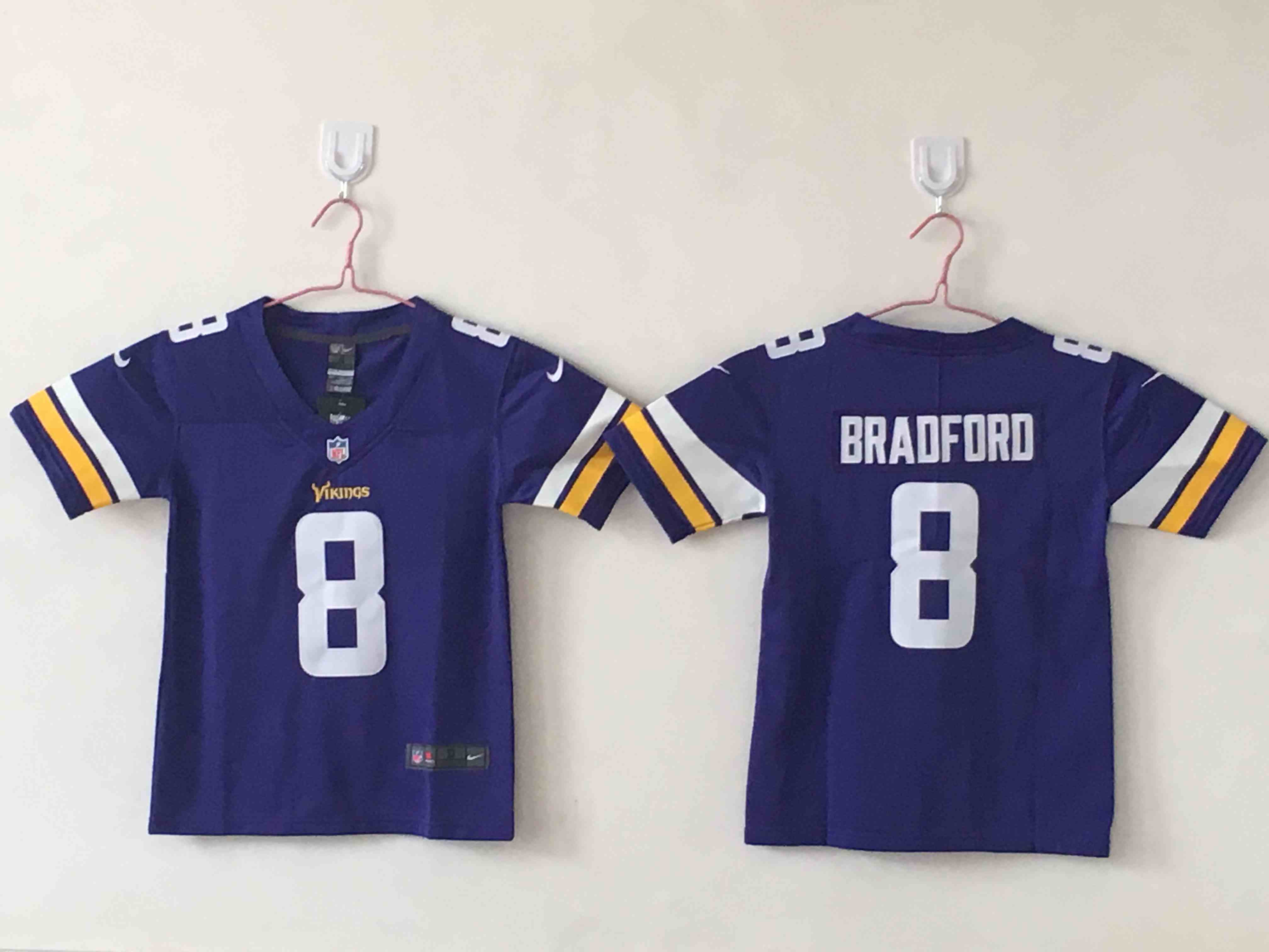Youth Minnesota Vikings #8 Sam Bradford Purple Limited  Jersey