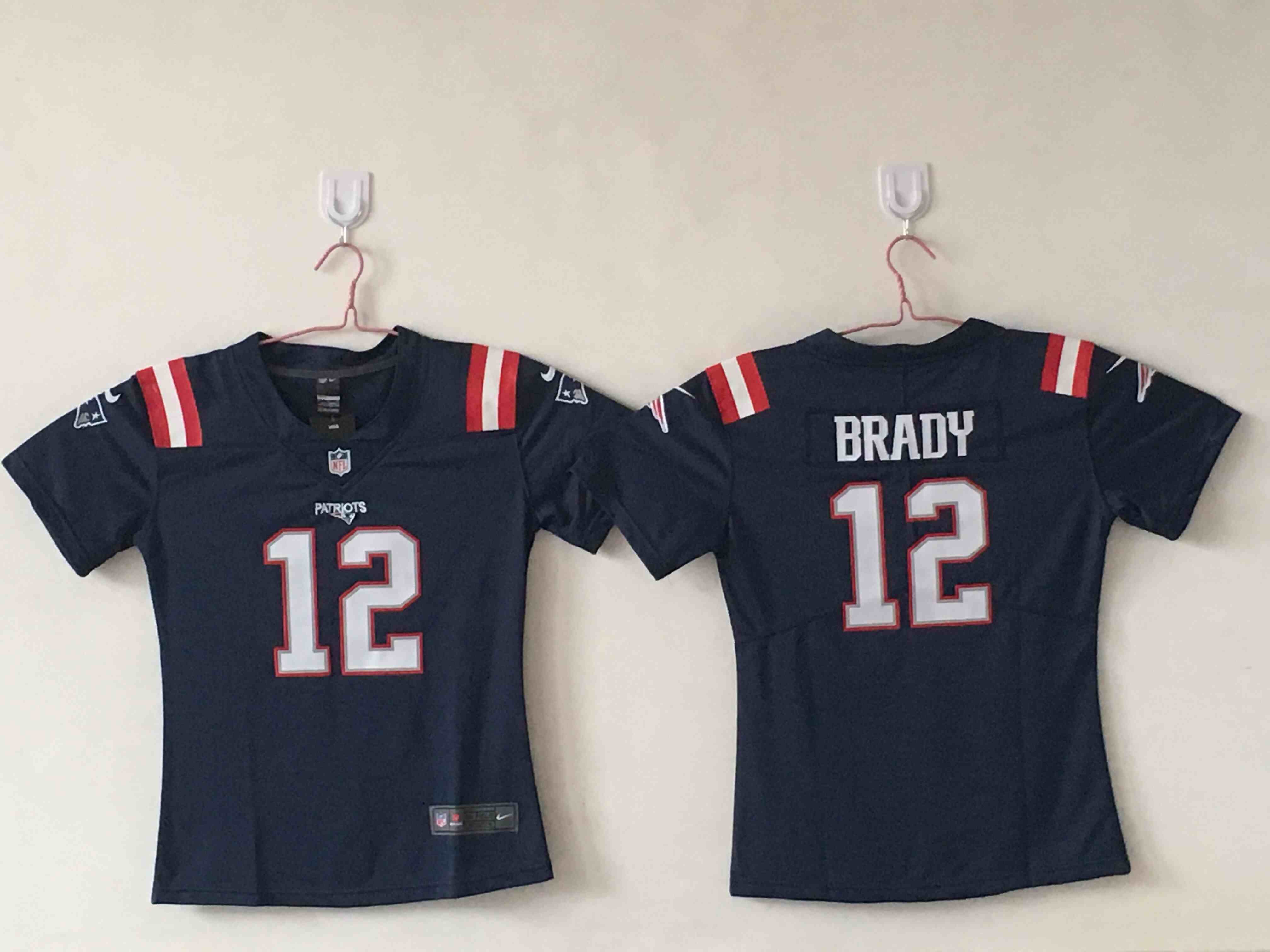 Women New England Patriots  12 Tom Brady  Blue Limited Jersey