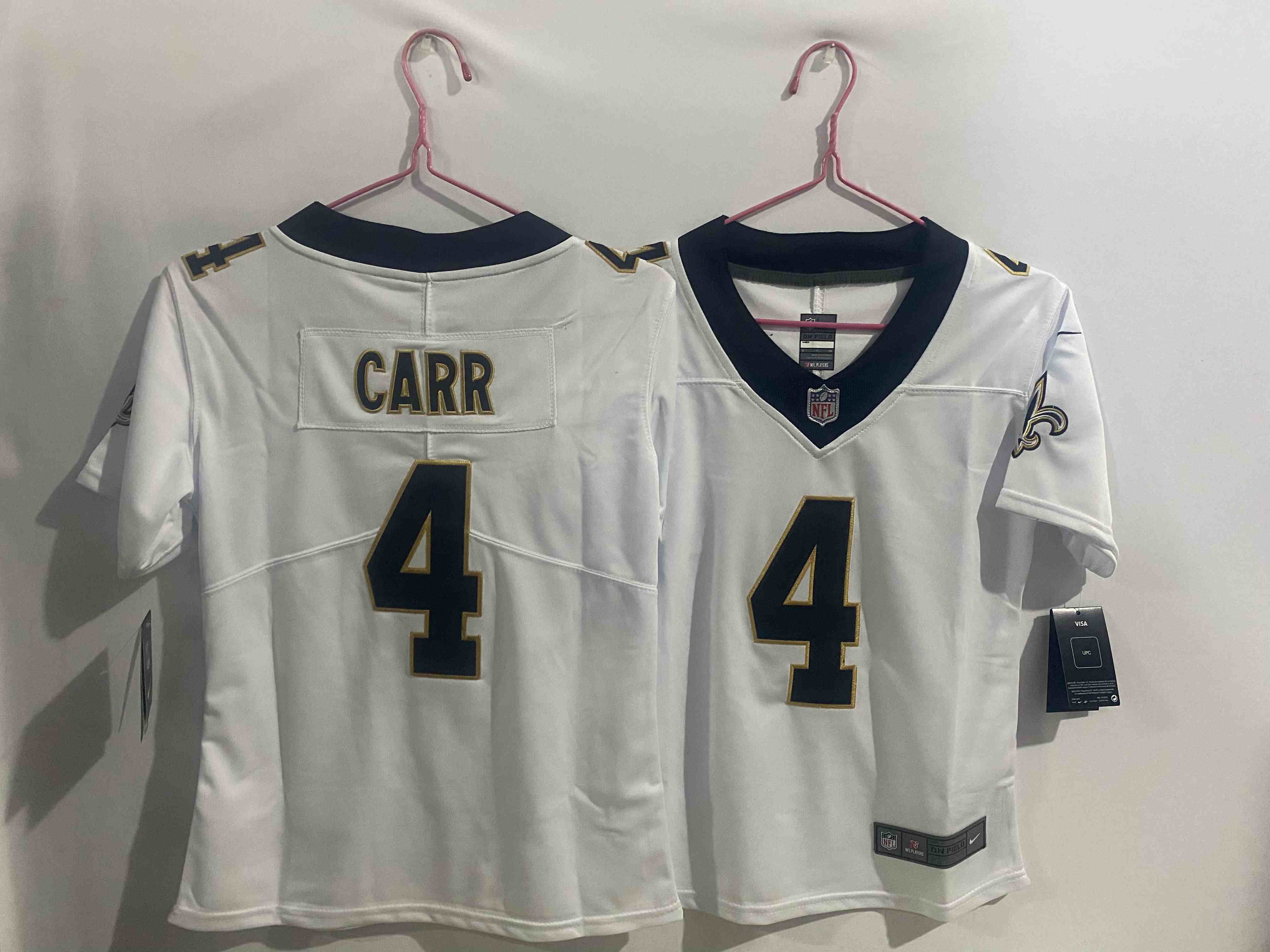 Women New Orleans Saints 4 Derek Carr White  Limited  Jersey