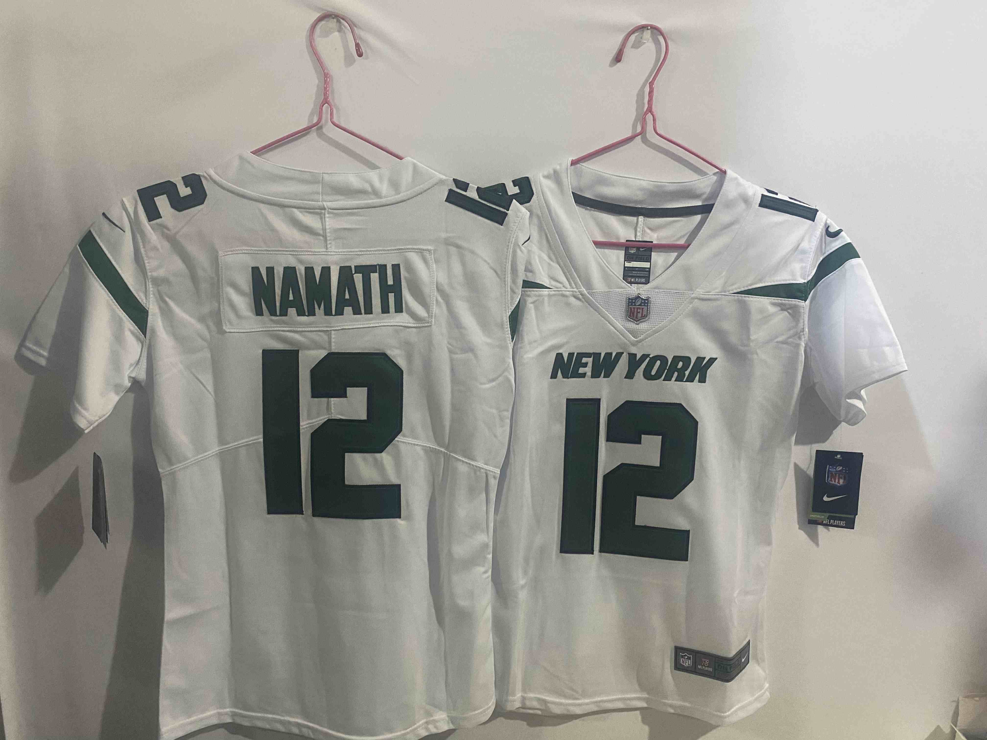 Women's New York Jets #12 Joe Namath White Vapor Untouchable Limited Stitched Jersey
