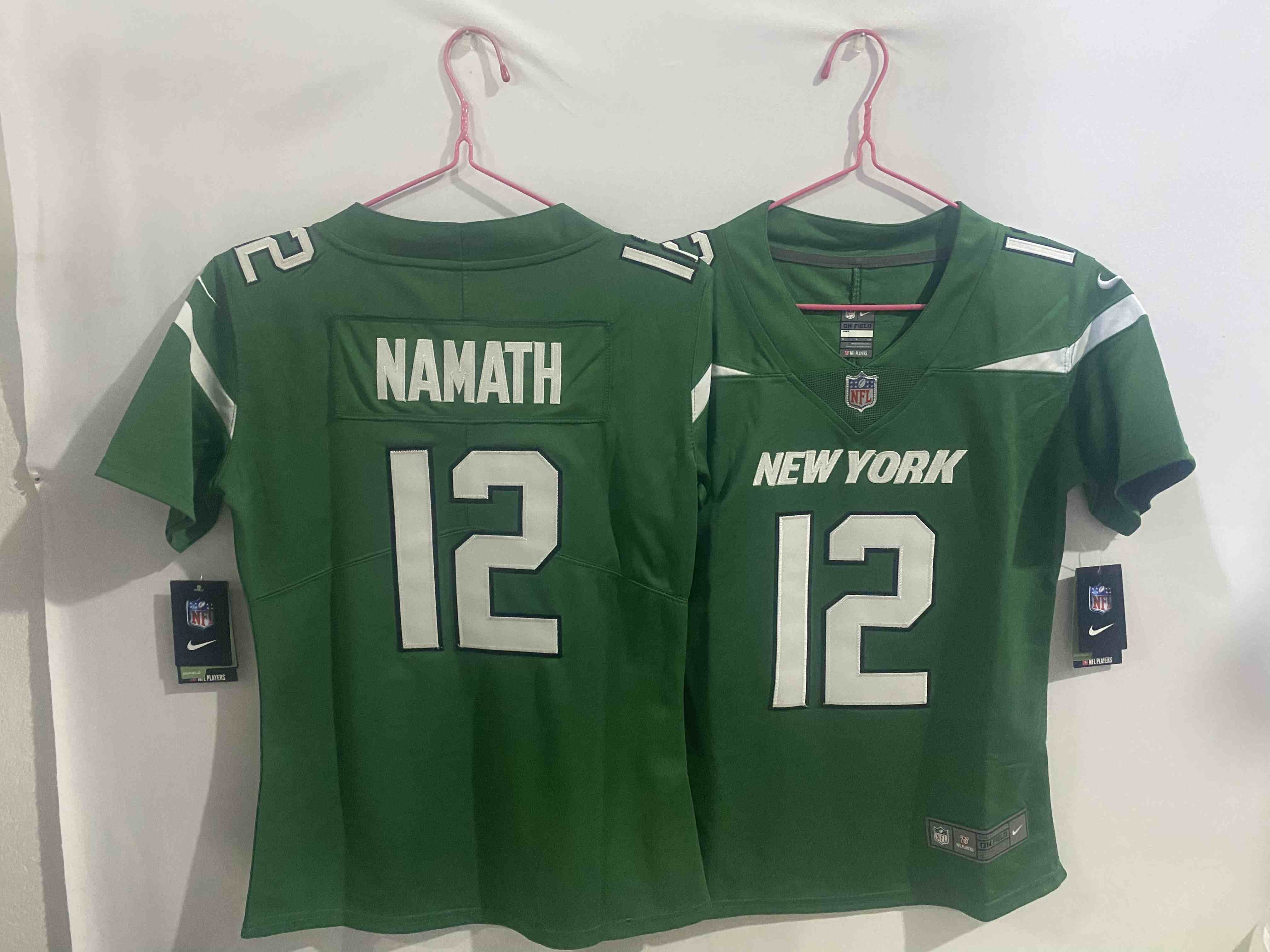 Women's New York Jets #12 Joe Namath Green Vapor Untouchable Limited Stitched Jersey