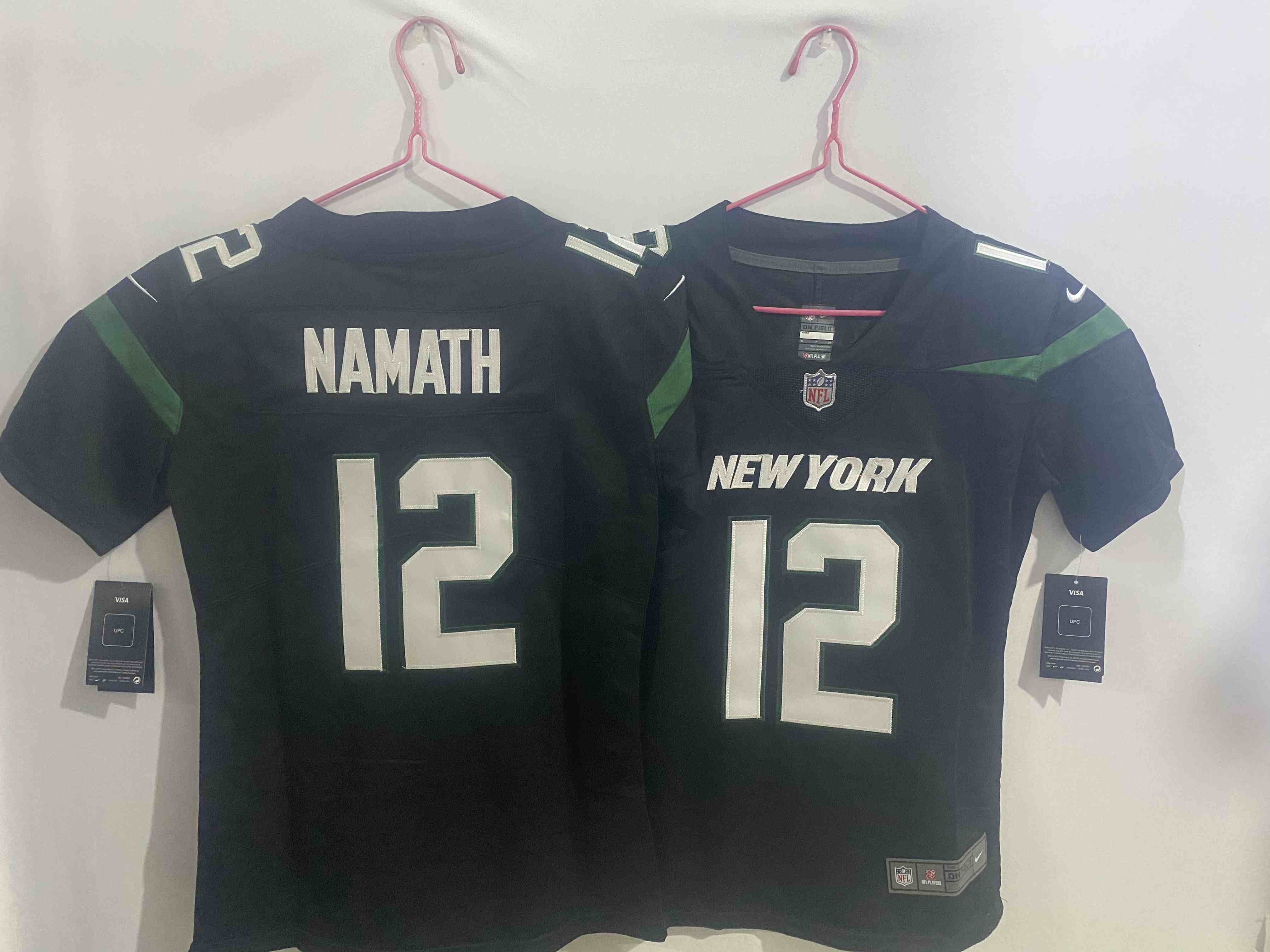 Women's New York Jets #12 Joe Namath Black Vapor Untouchable Limited Stitched Jersey