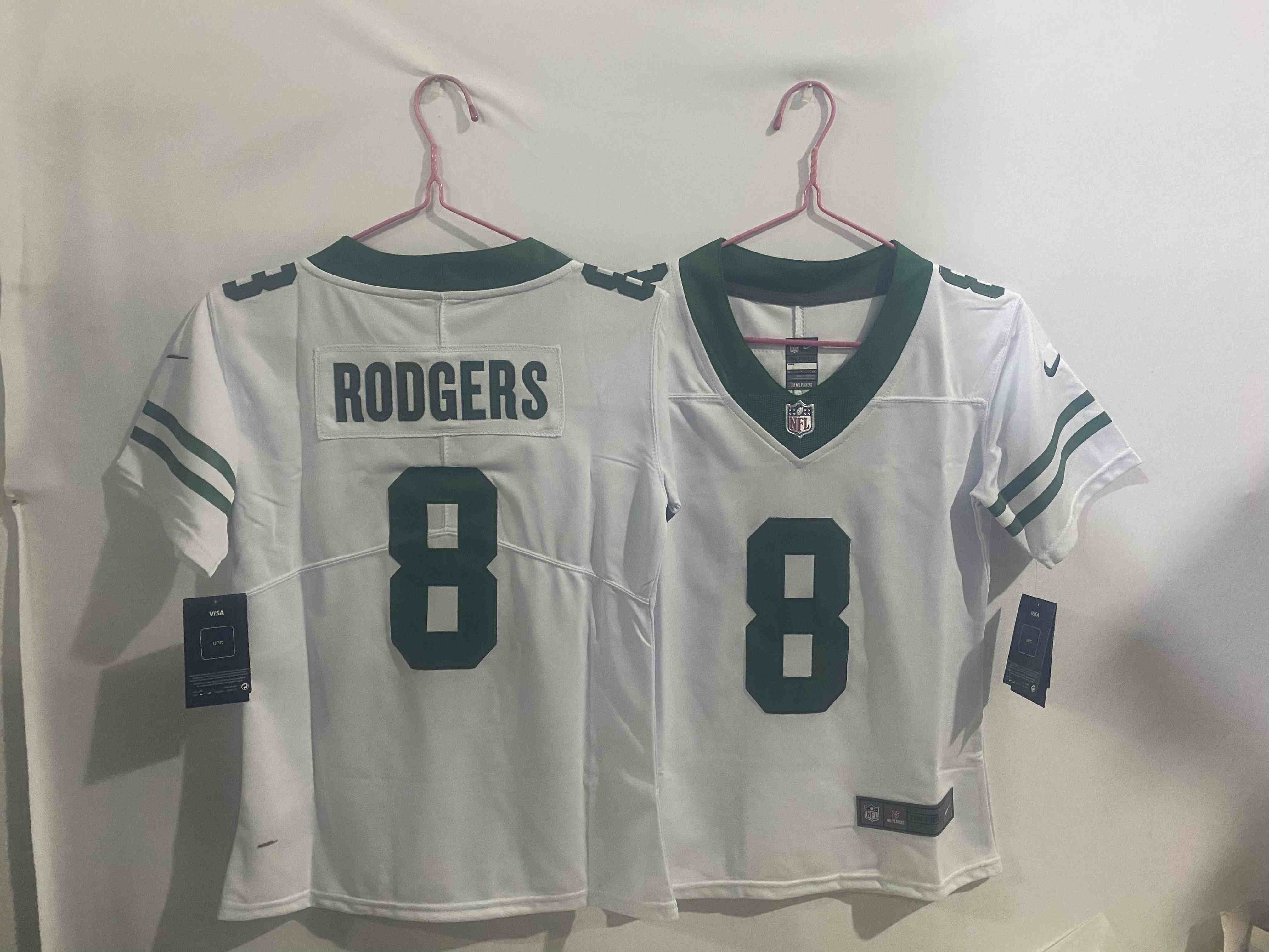 Youth New York Jets #8 Aaron Rodgers White Vapor Untouchable Limited Stitched Jersey 2