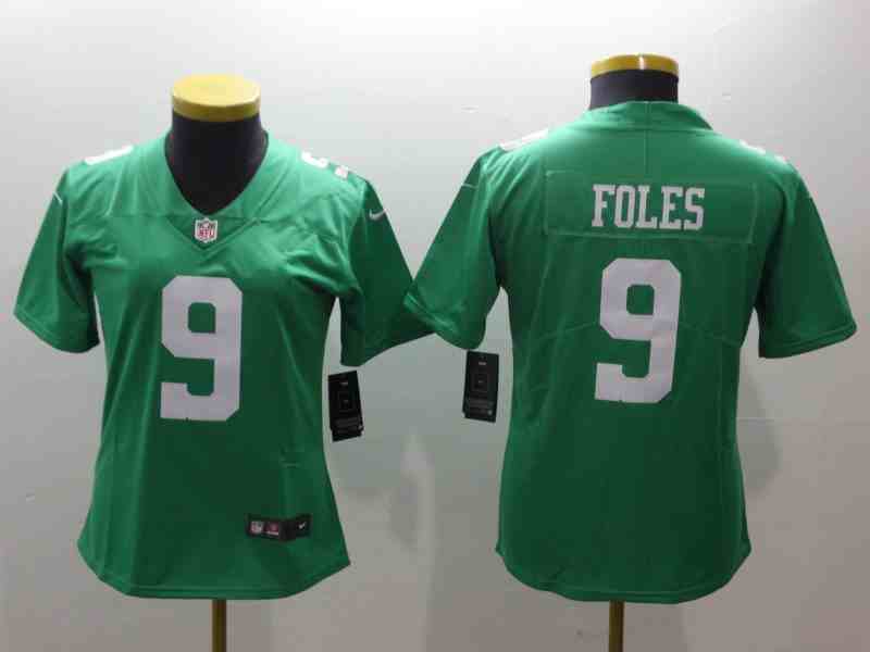 Women's Philadelphia Eagles #9 Nick Foles Green Vapor Untouchable Limited Stitched Football Jersey