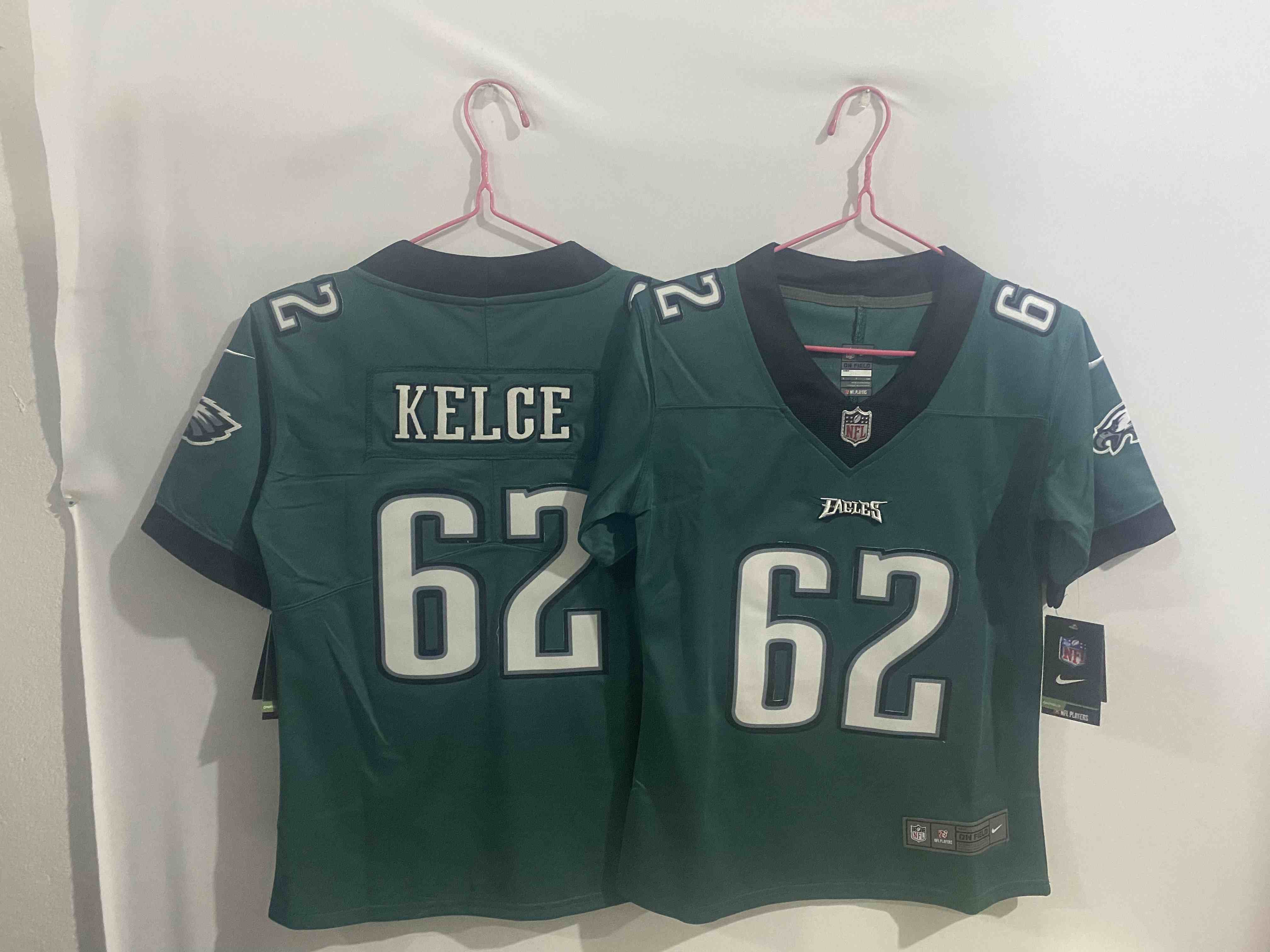 Women's Philadelphia Eagles #62 Jason Kelce Green Vapor Untouchable Limited Stitched Football Jersey