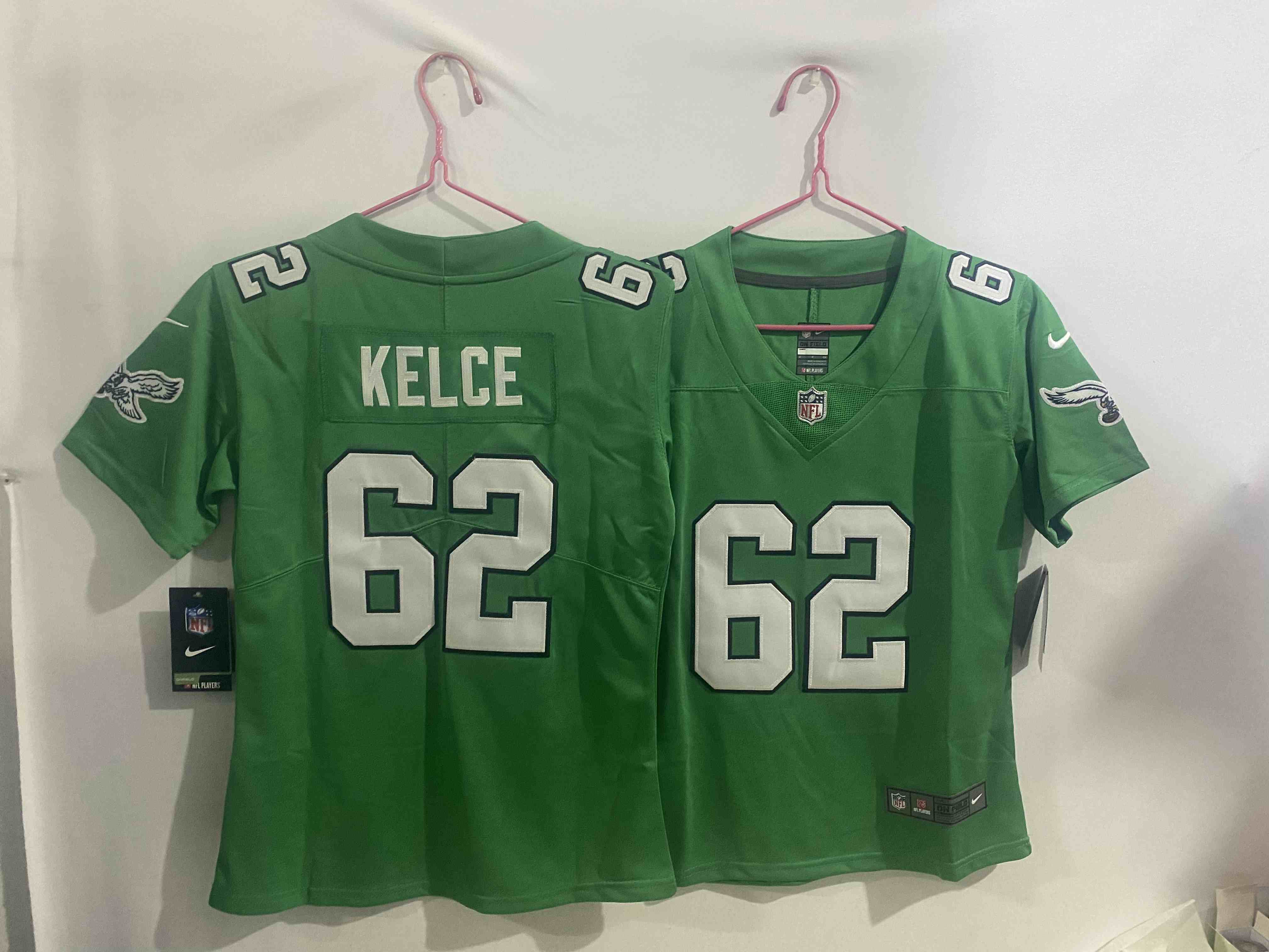 Women's Philadelphia Eagles #62 Jason Kelce Green  Vapor Untouchable Limited Stitched Football Jersey