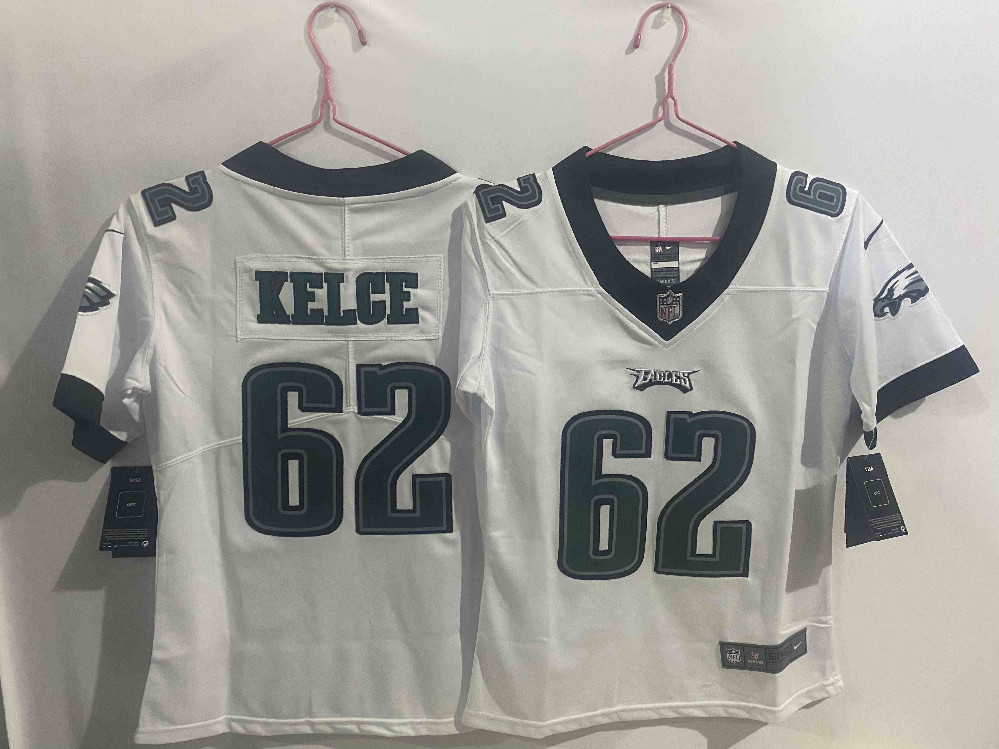 Women's Philadelphia Eagles #62 Jason Kelce White Vapor Untouchable Limited Stitched Football Jersey