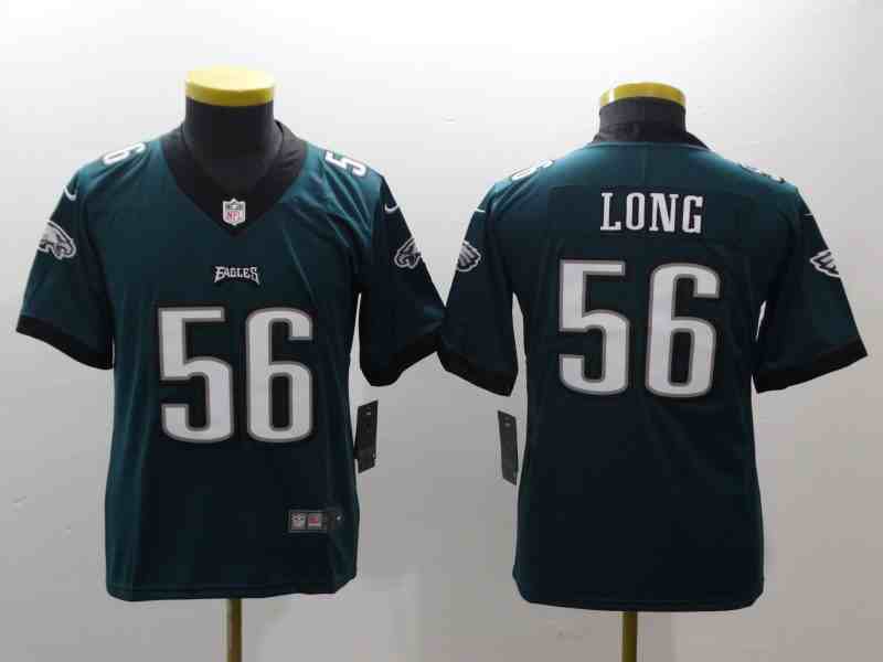 Youth Philadelphia Eagles #56 Chris Long Green Limited  Jersey
