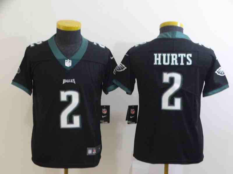 Youth Philadelphia Eagles #2 HURTS Black Limited  Jersey