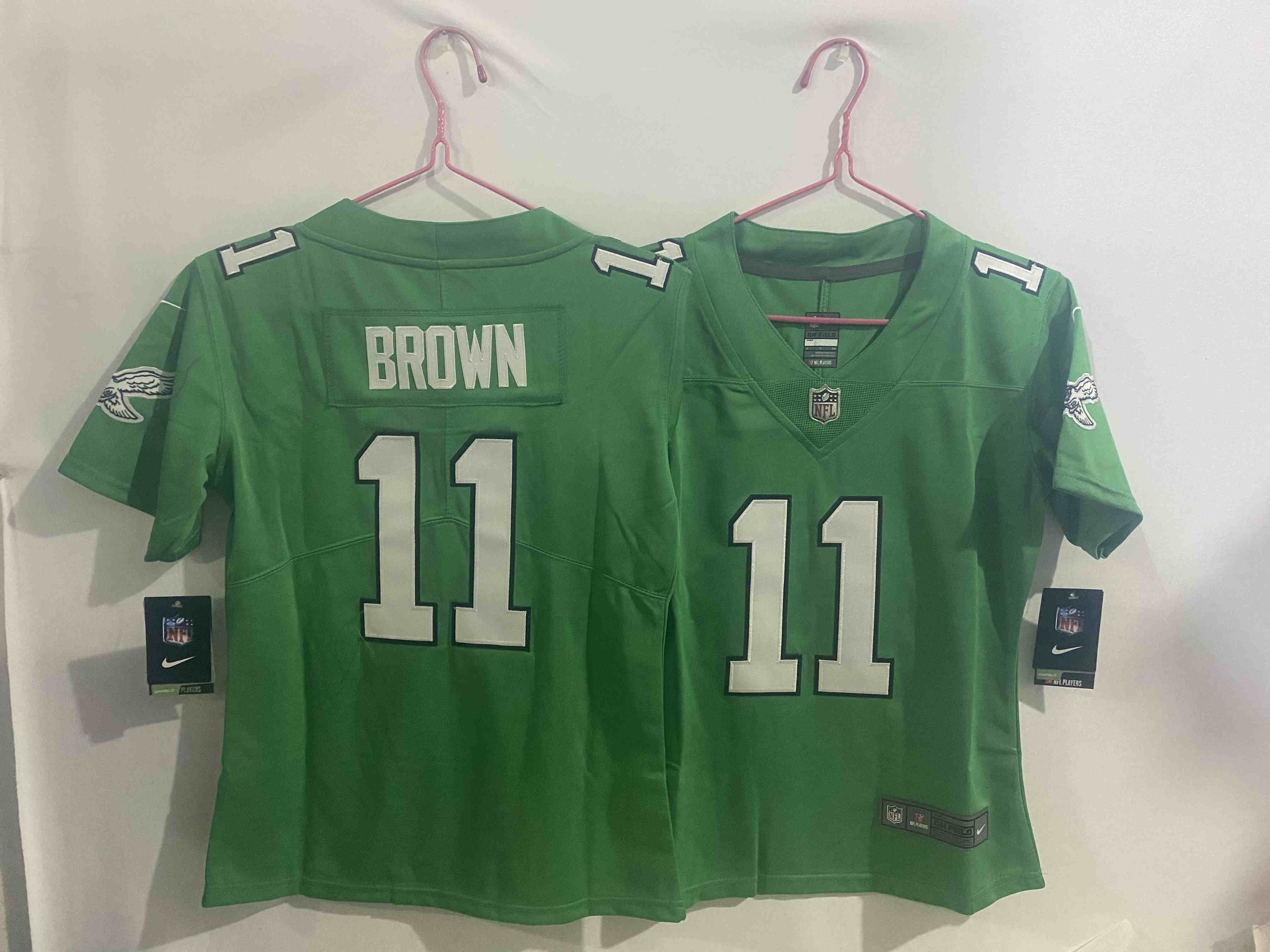Youth  Philadelphia Eagles #11 A. J. Brown Green Limited  Jersey