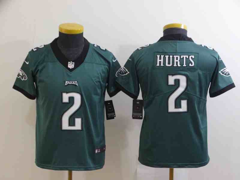 Youth Philadelphia Eagles #2 HURTS Green Limited  Jersey