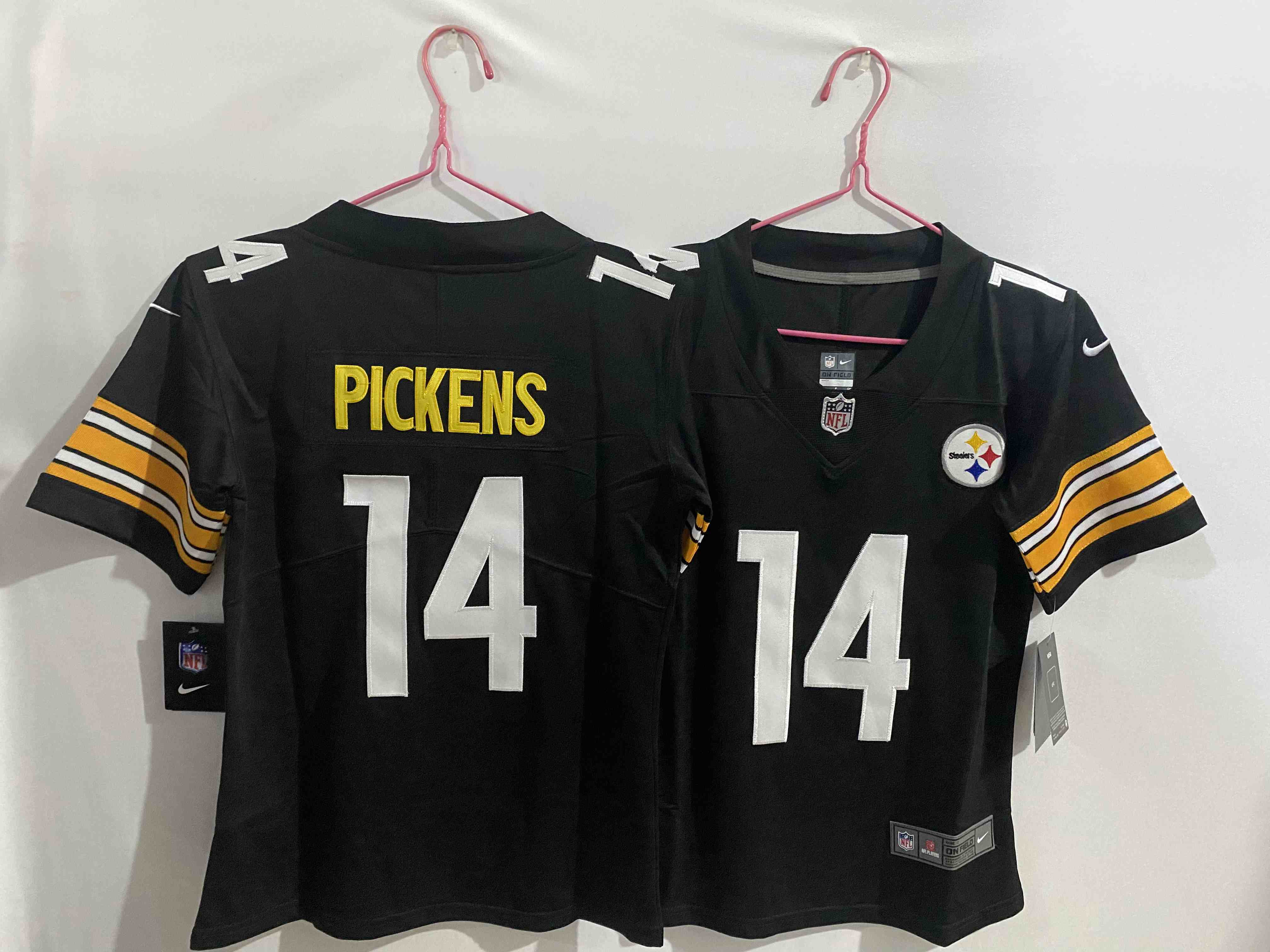 Youth Pittsburgh Steelers #14 George Pickens Black Vapor Limited Jersey