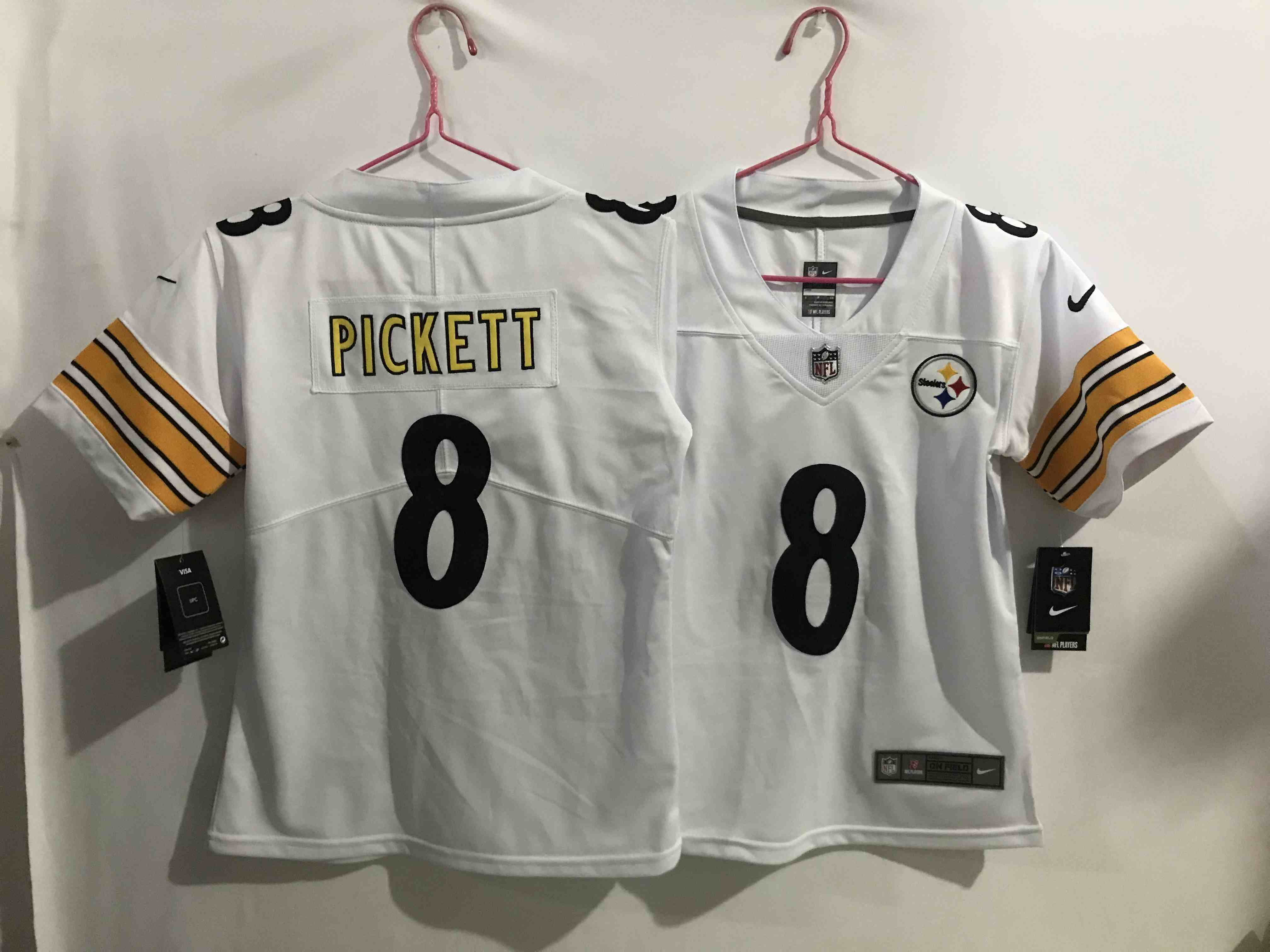 Youth Pittsburgh Steelers #8 Kenny Pickett White Vapor Untouchable Limited Stitched Jersey
