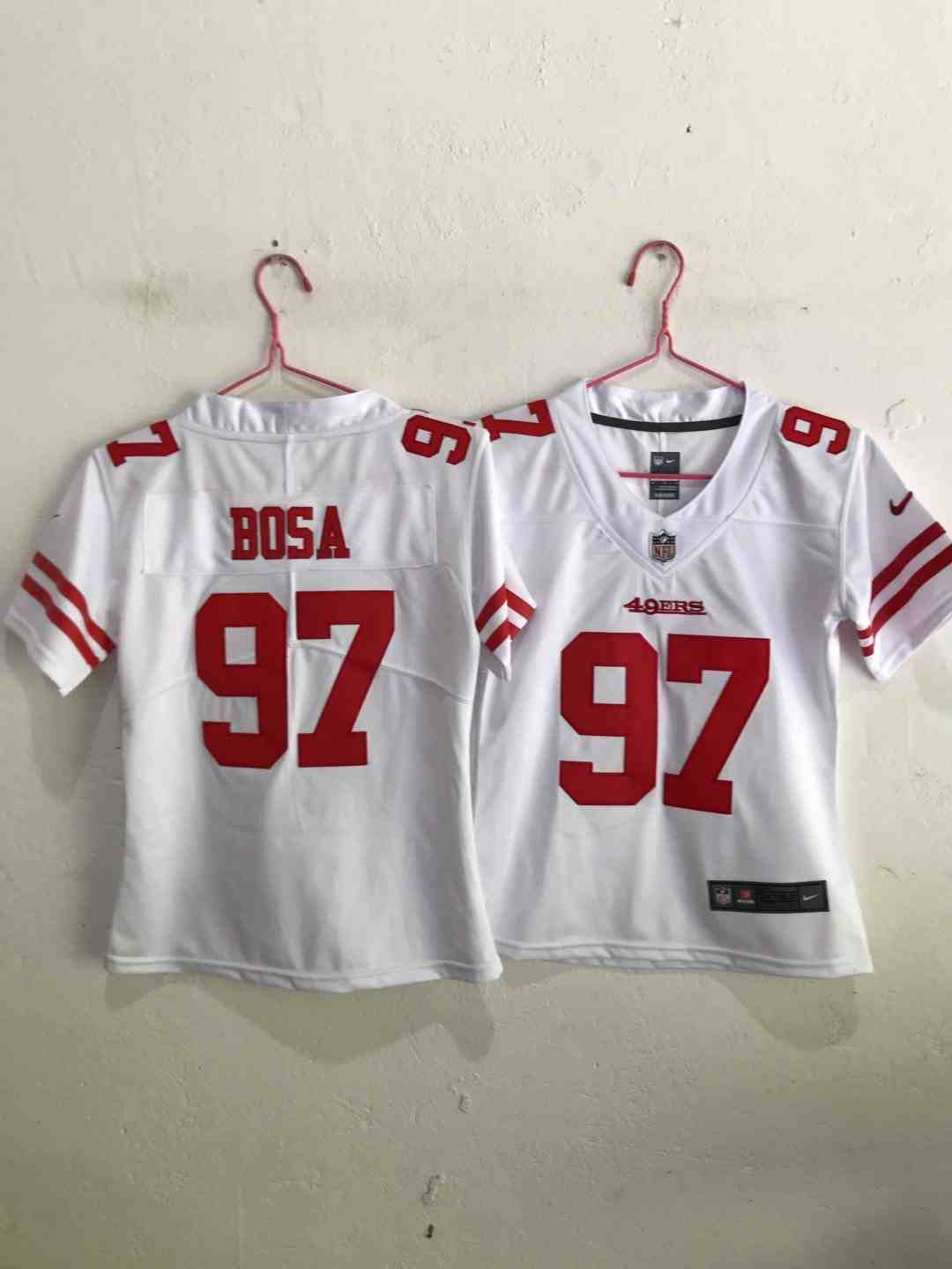 Women's San Francisco 49ers #97 Nick Bosa White Limited Jersey