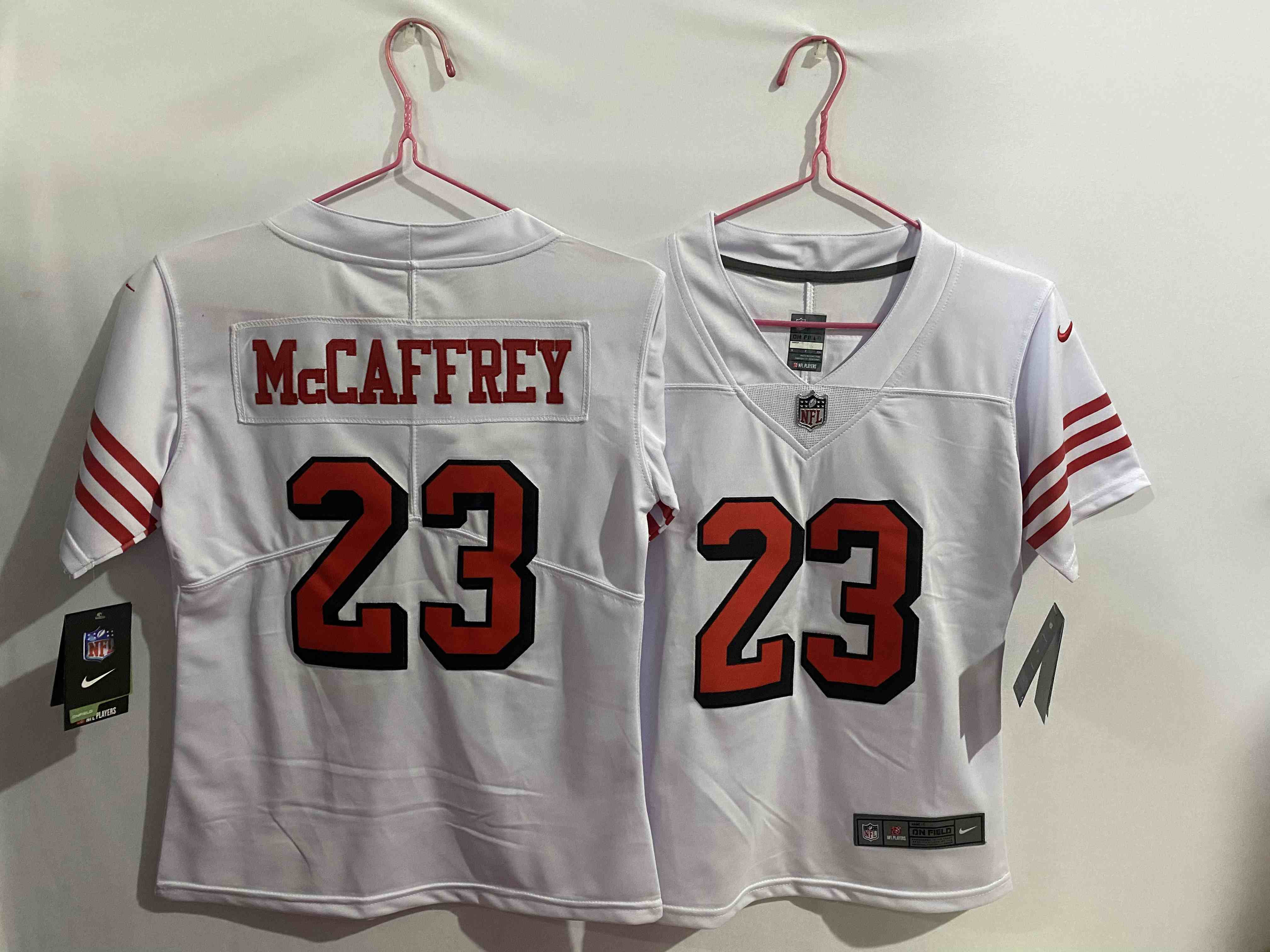 Women's San Francisco 49ers #23 Christian McCaffrey White Limited Jersey
