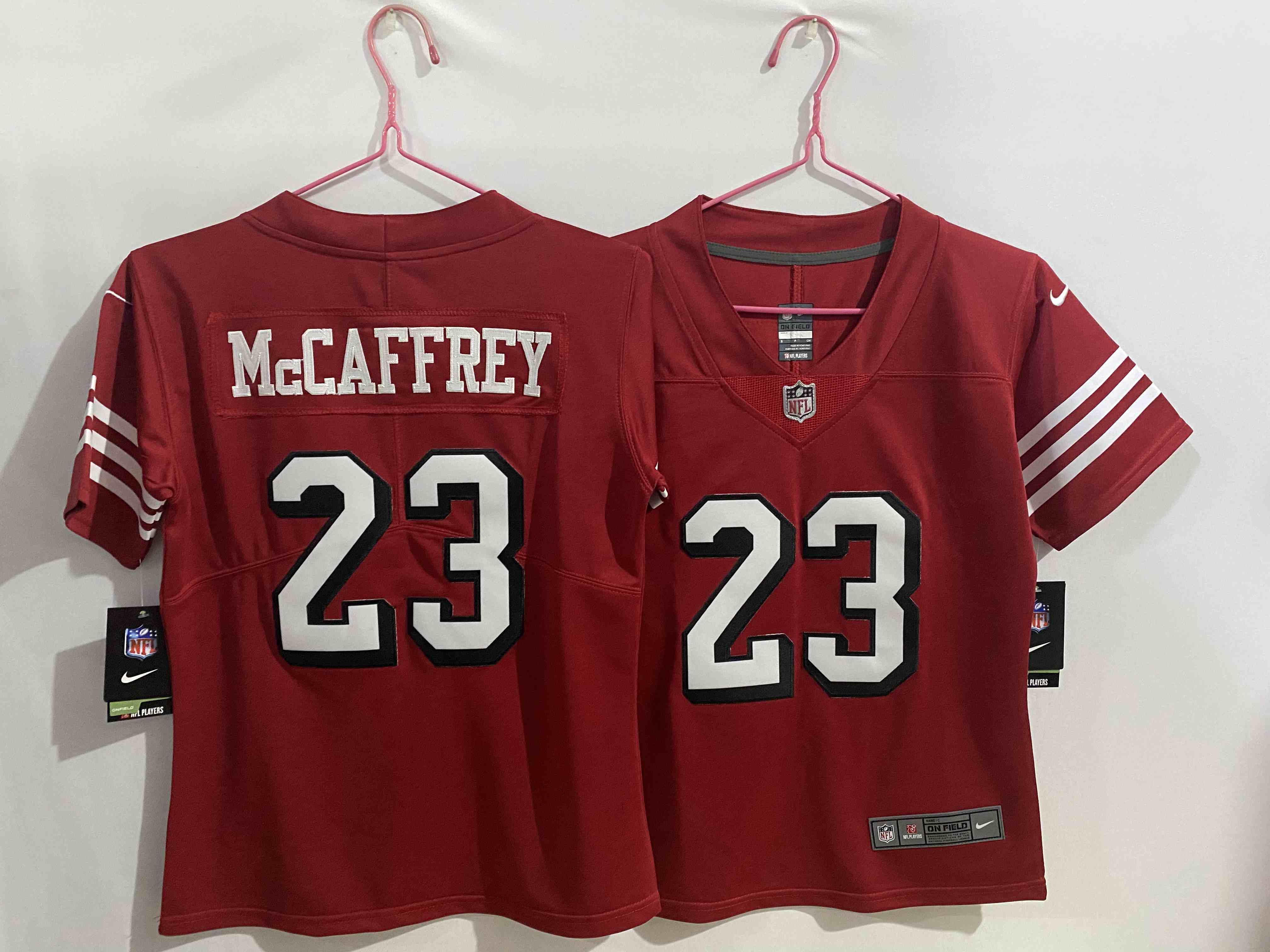 Women's San Francisco 49ers #23 Christian McCaffrey Red Limited Jersey